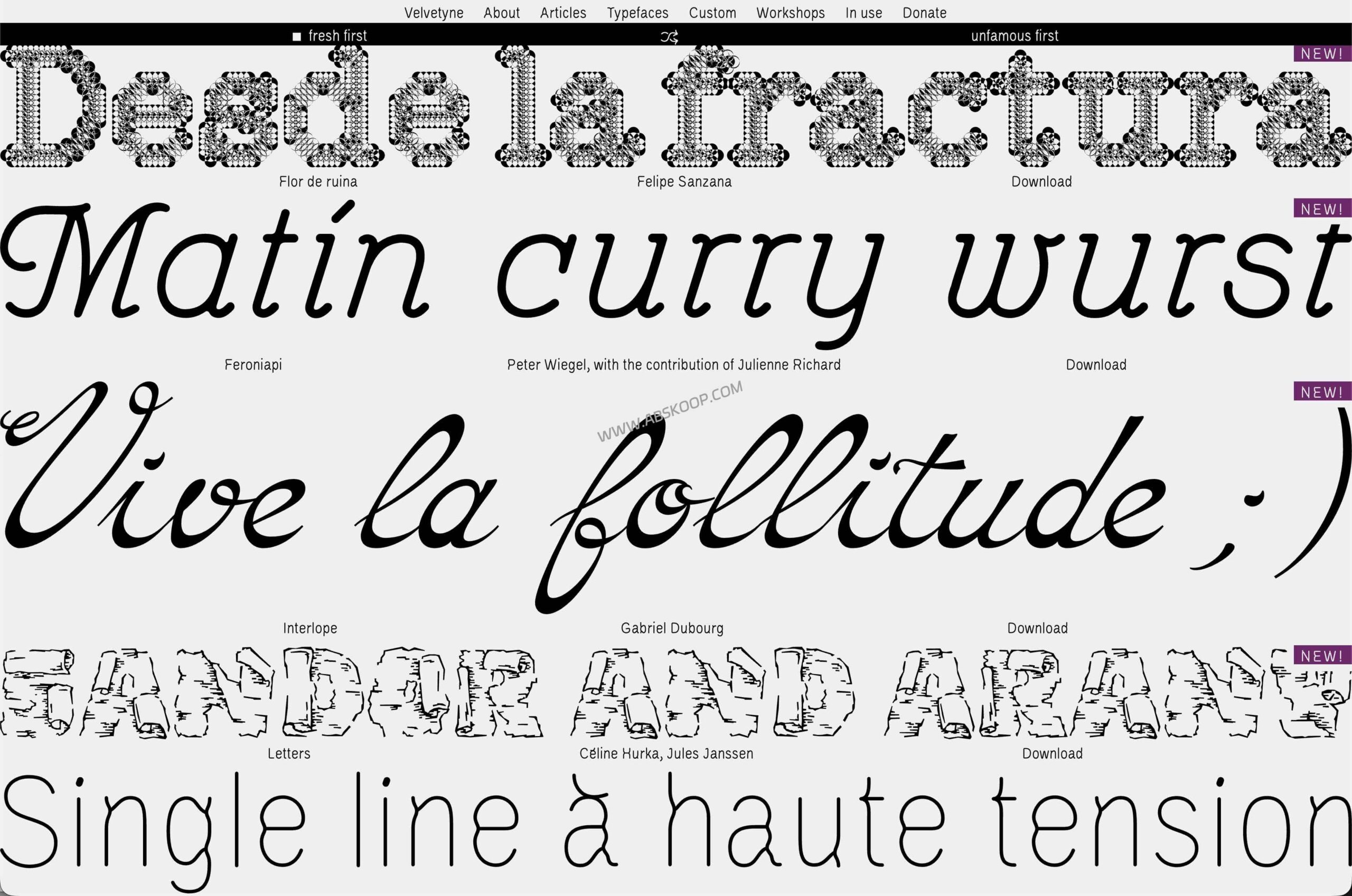 如何使用 Velvetyne 开源字体库：从资源检索到商用 Webfont 部署的完整流程