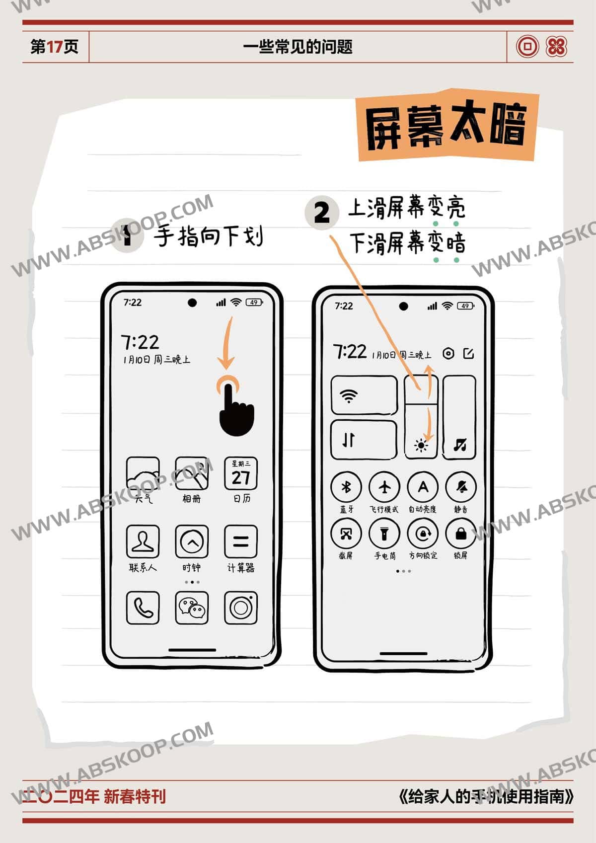 长辈手机操作手册：A4 彩印翻页版设计指南