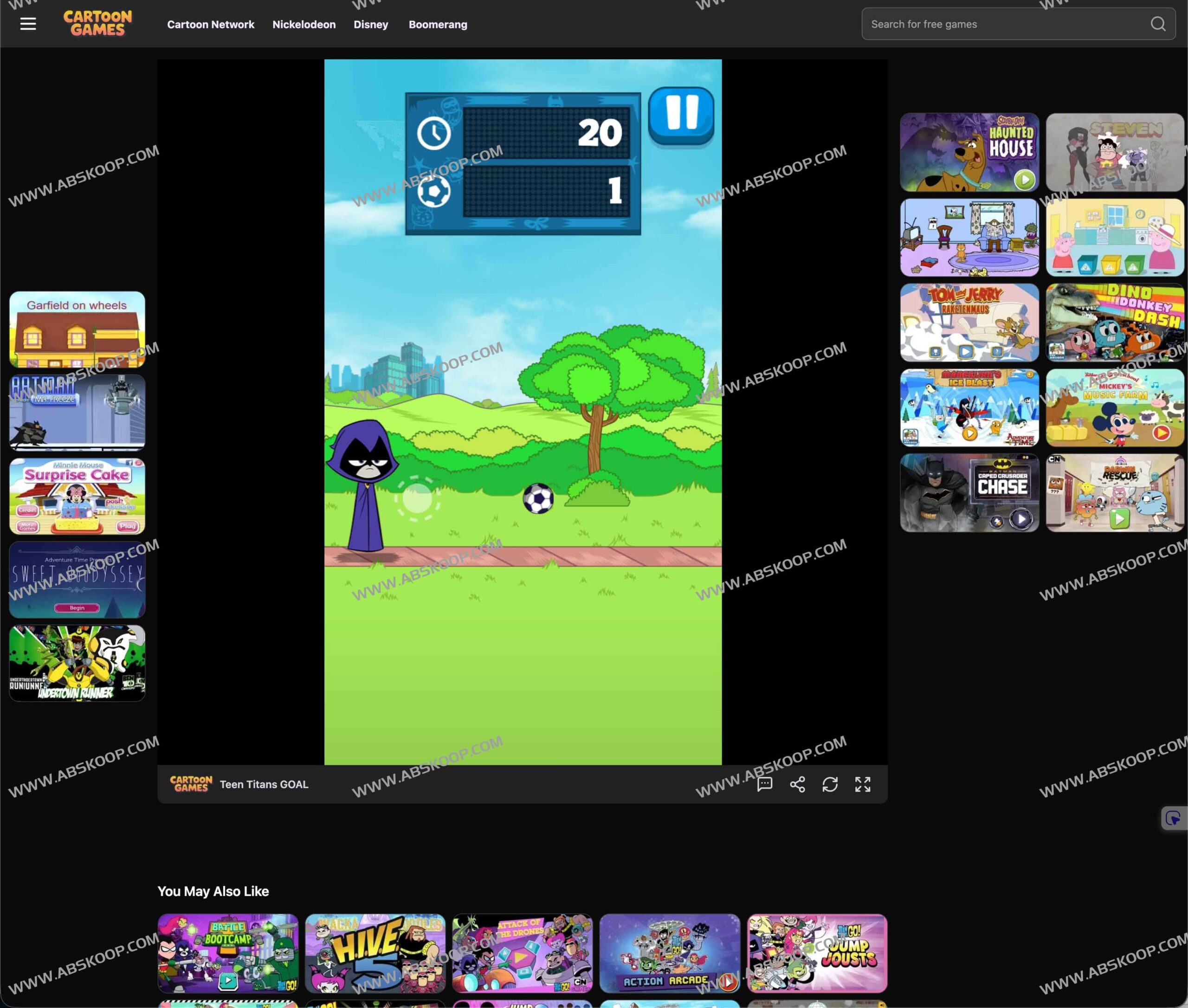 CartoonGames：经典卡通网页游戏免费资源库