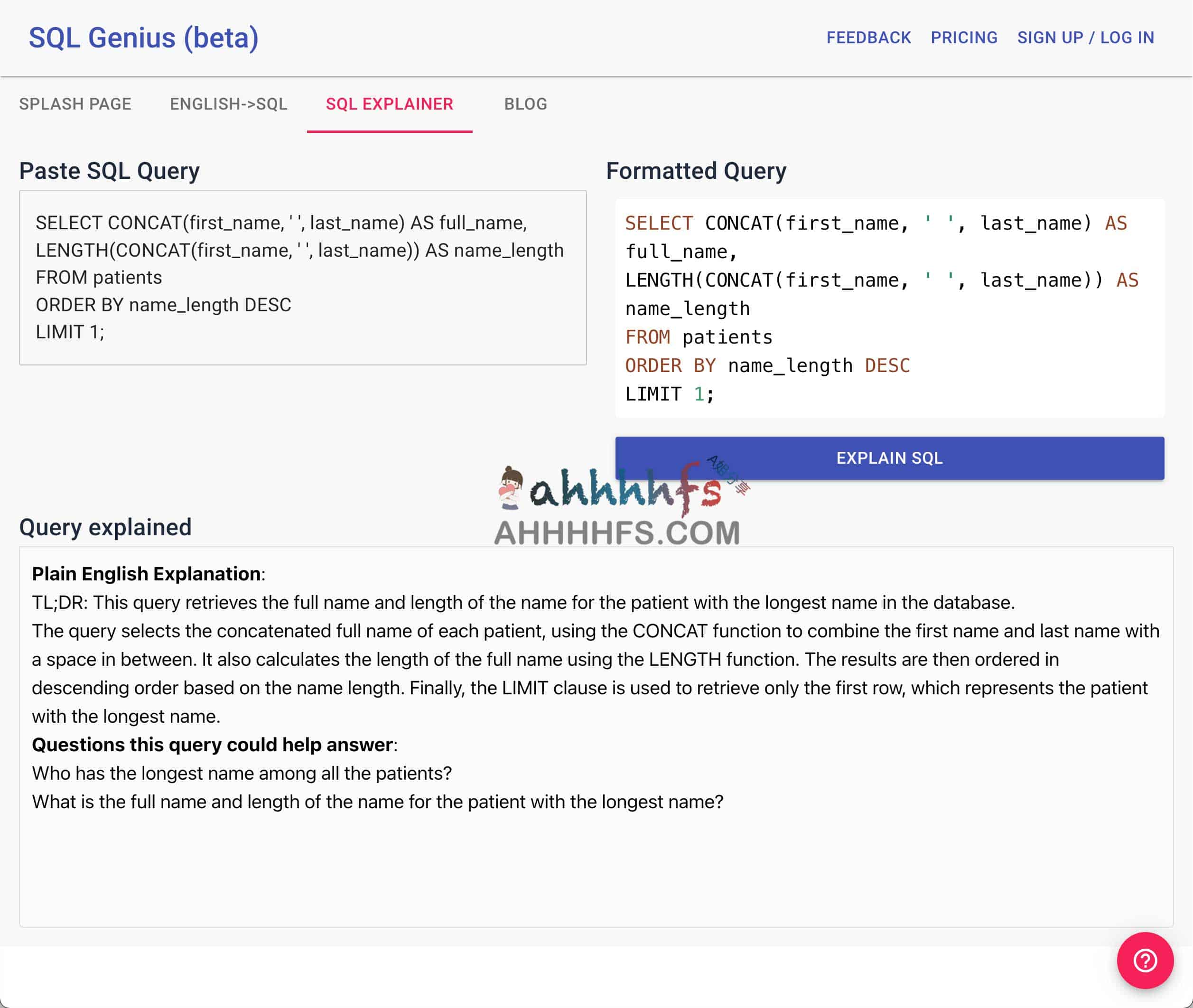 SQL Genius 使用指南:AI 驱动的数据库 SQL 语句生成与解析工具 SQL Genius 使用指南:AI 驱动的数据库 SQL 语句生成与解析工具