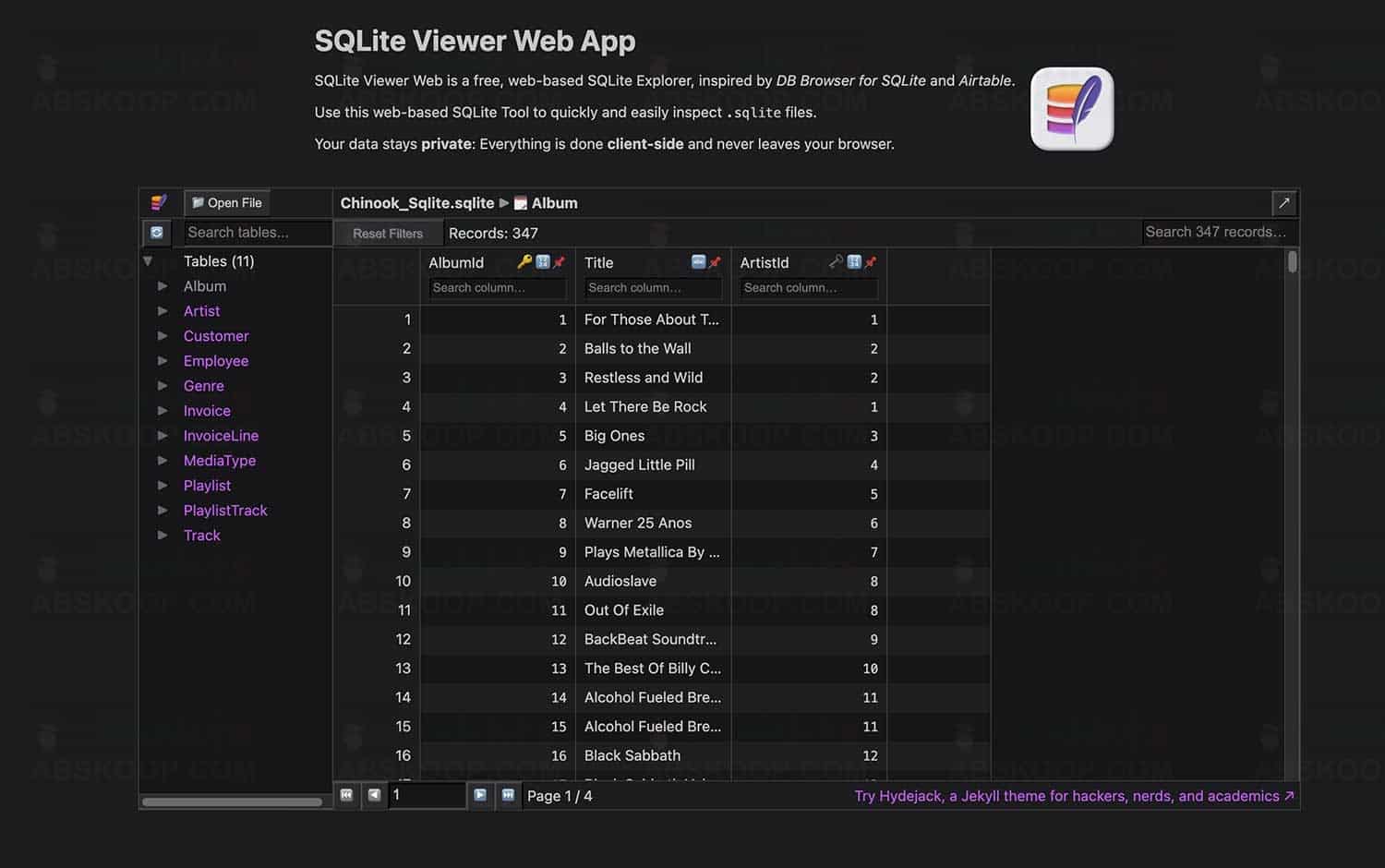 SQLite Viewer Web：无需安装的浏览器端数据库查看工具