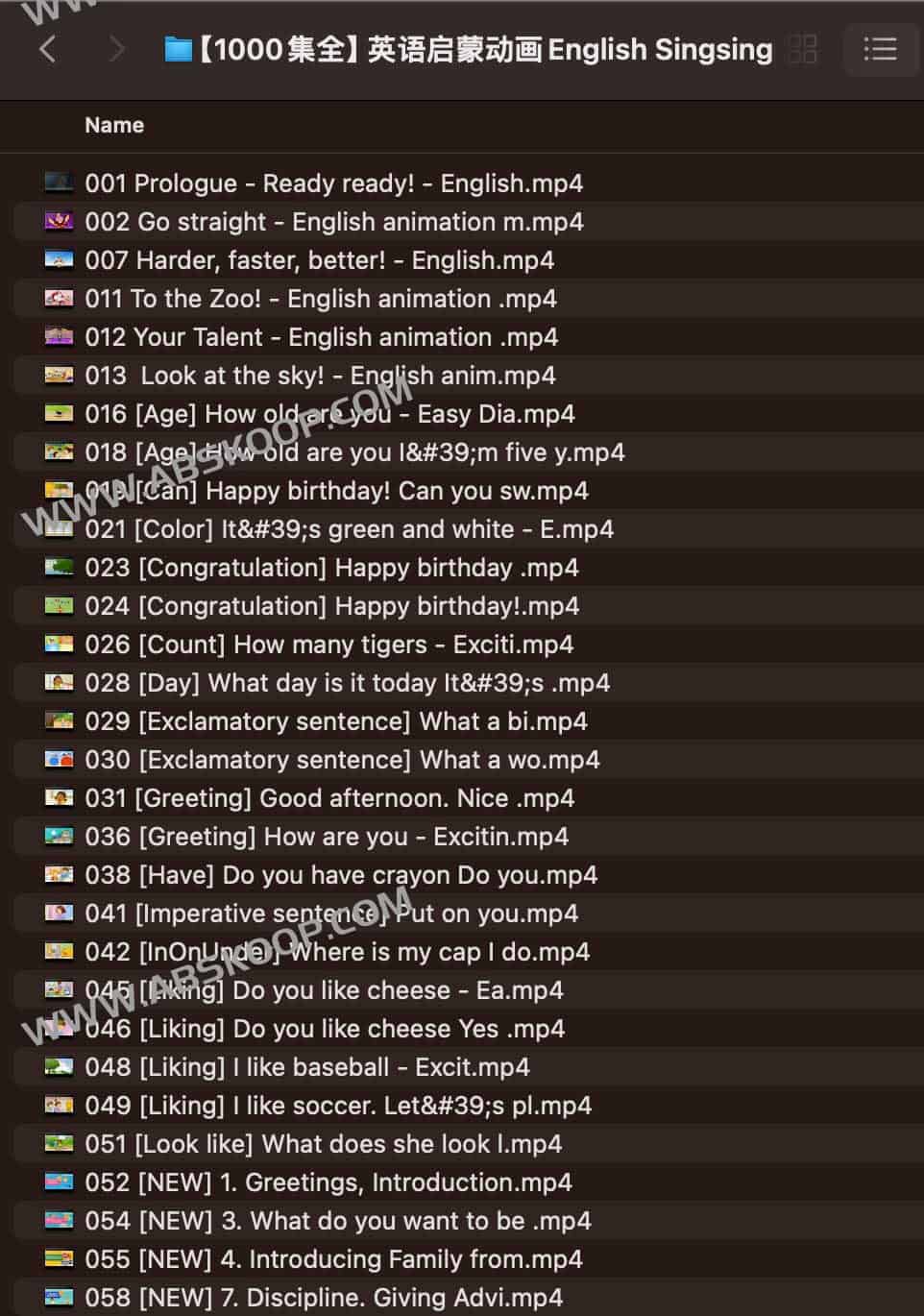 英语启蒙资源库:English Singsing 1000 集全集,涵盖分级对话、情境词汇与地道发音练习 英语启蒙资源库:English Singsing 1000 集全集,涵盖分级对话、情境词汇与地道发音练习