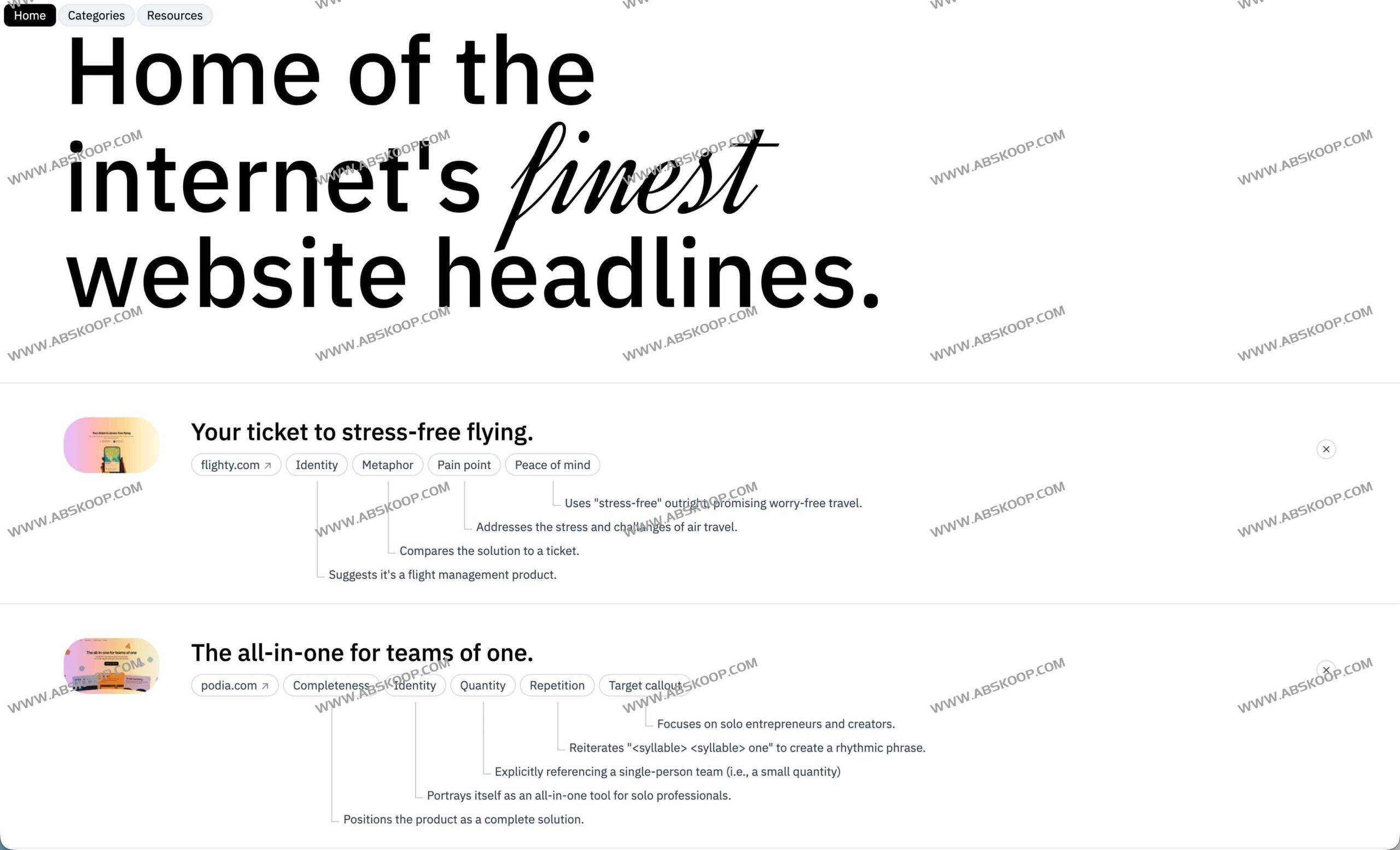 SaaS 或 B2B 官网标题总没灵感？试试 WebsiteHeadlines 快速拆解高转化文案模版