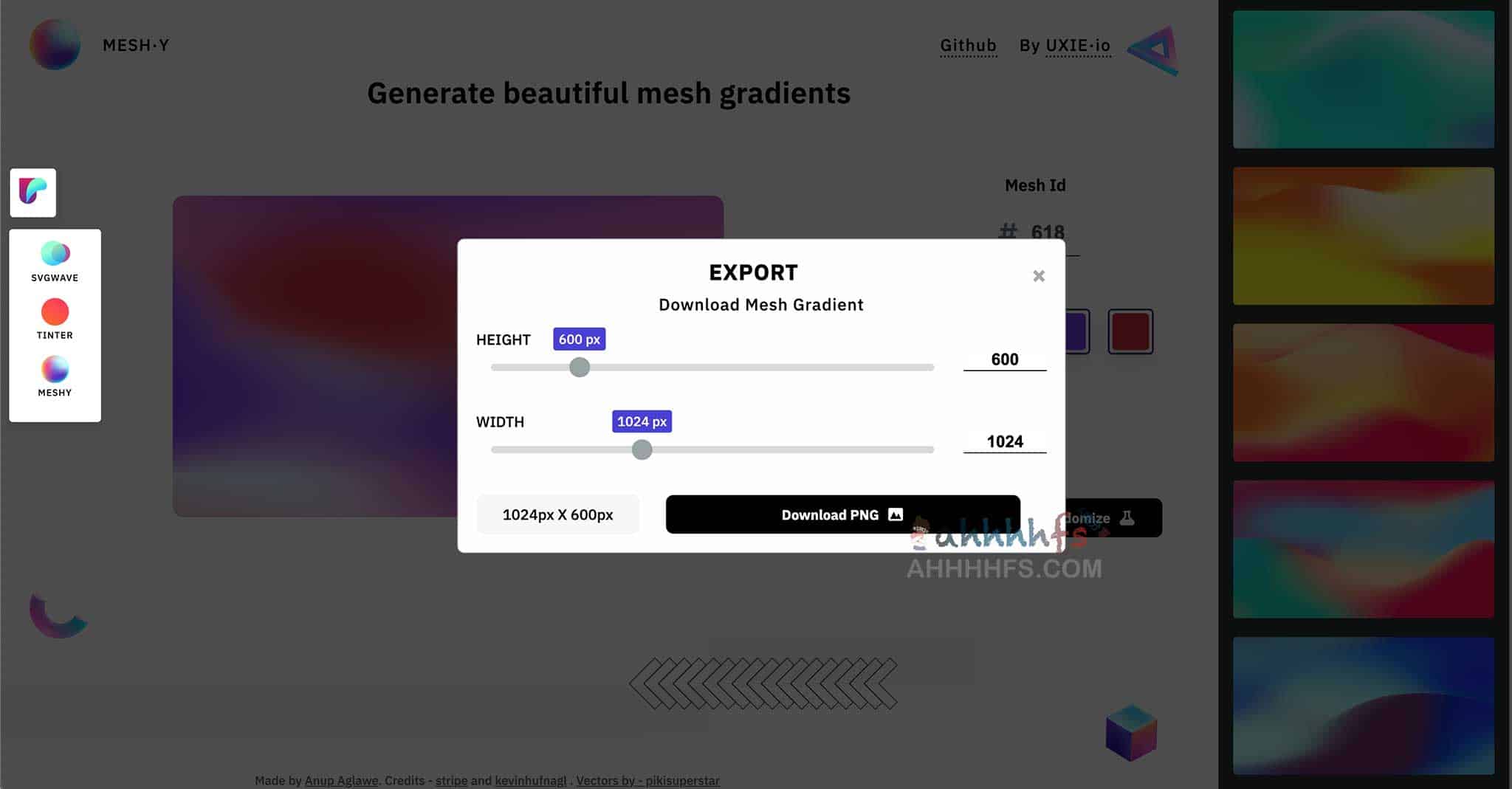 MESH·Y 渐变色背景生成器:支持自定义配置与 PNG 高清导出 MESH·Y 渐变色背景生成器:支持自定义配置与 PNG 高清导出