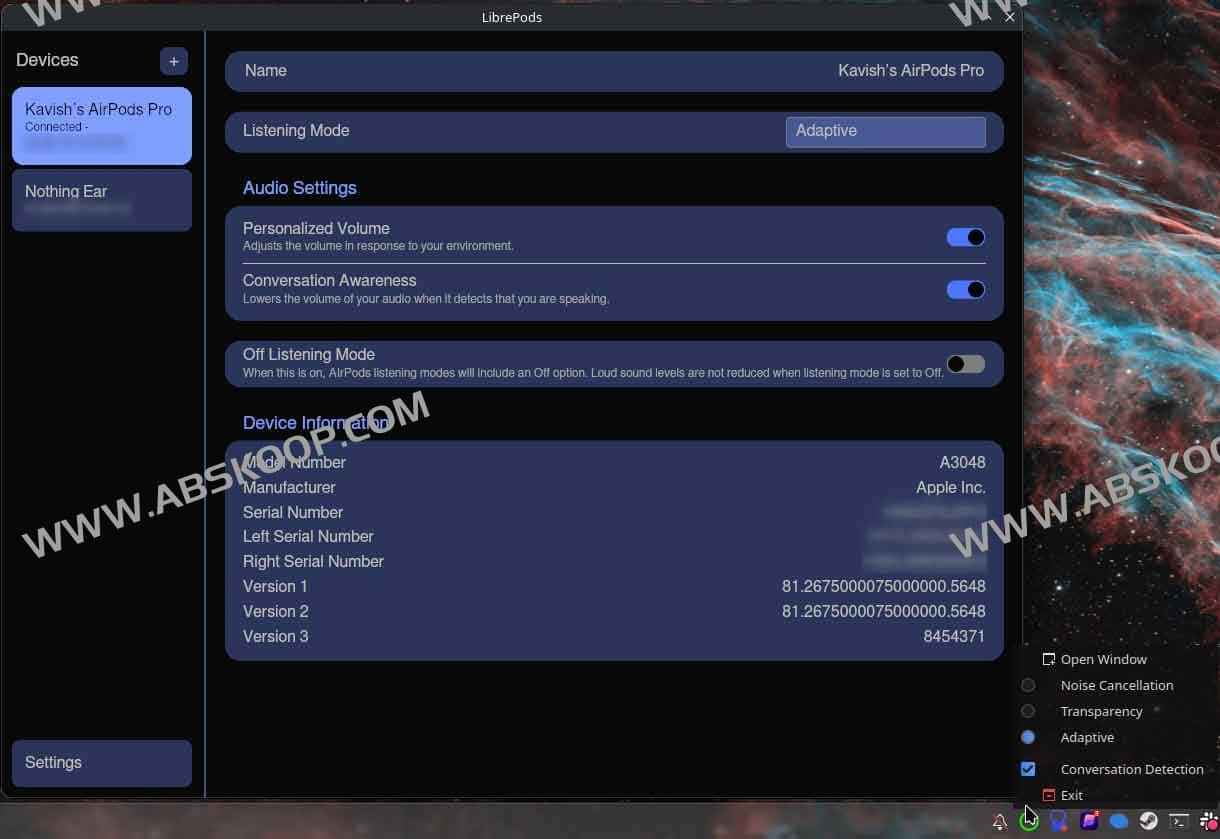 AirPods 在安卓上无法使用降噪和入耳检测？试试 LibrePods 开源适配方案