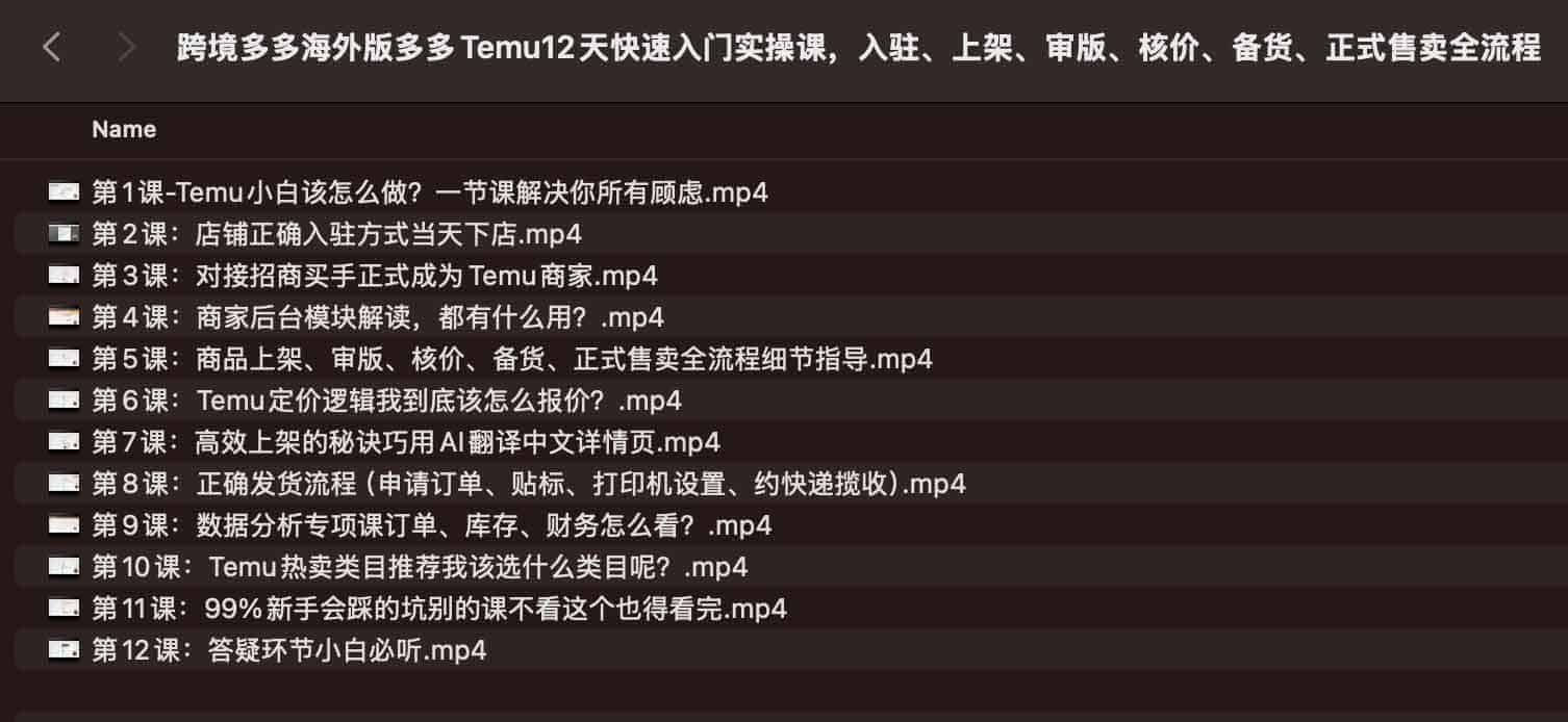 Temu 跨境电商全链路实操指南:12 天快速完成从入驻核价到正式售卖的闭环流程 Temu 跨境电商全链路实操指南:12 天快速完成从入驻核价到正式售卖的闭环流程