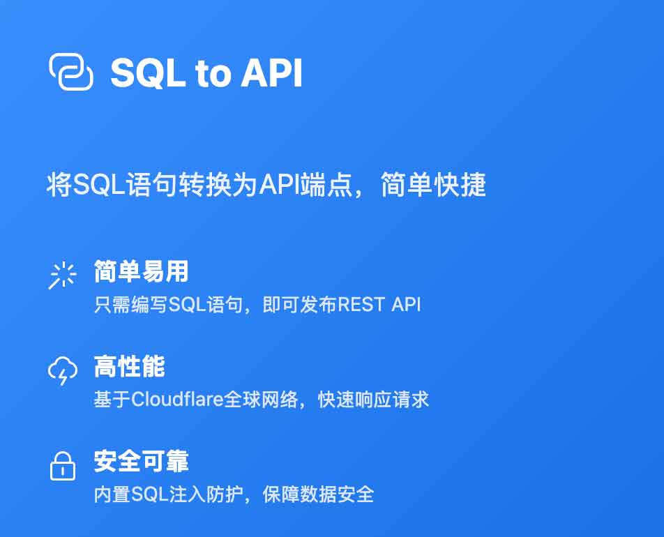 Cloudflare-SQL-to-API：利用 Workers 实现 SQL 快速构建 REST API