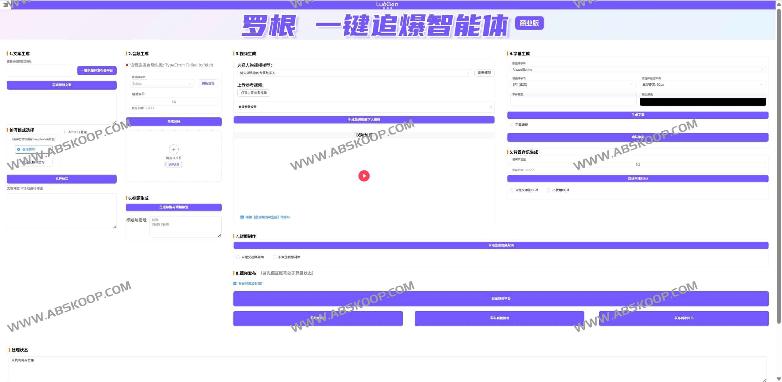 LuoGen-agent 实测：全流程自动化 AI 数字人口播视频生成方案