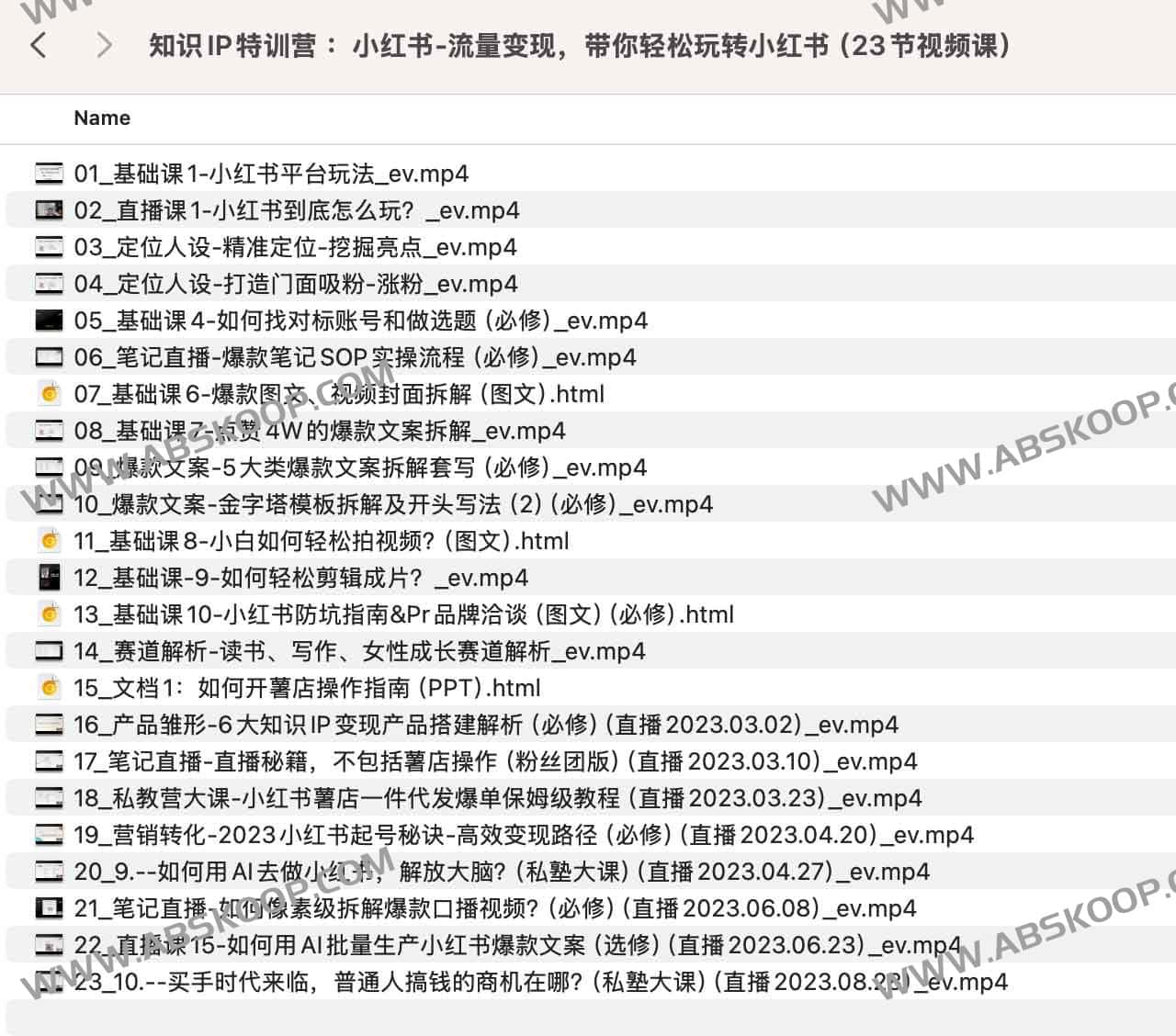 小红书流量变现实操指南：通过 23 节视频课构建知识 IP，实现从内容创作到商业转化的闭环