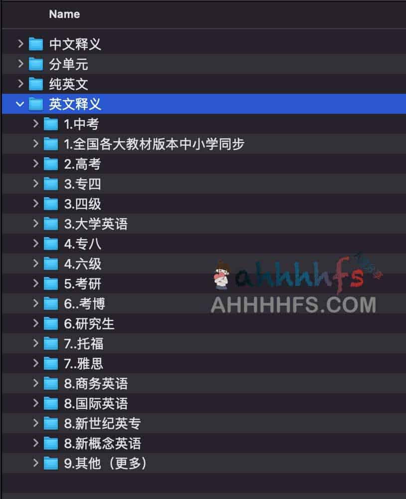 海量英语词汇资源库：千本专业词书分类汇总