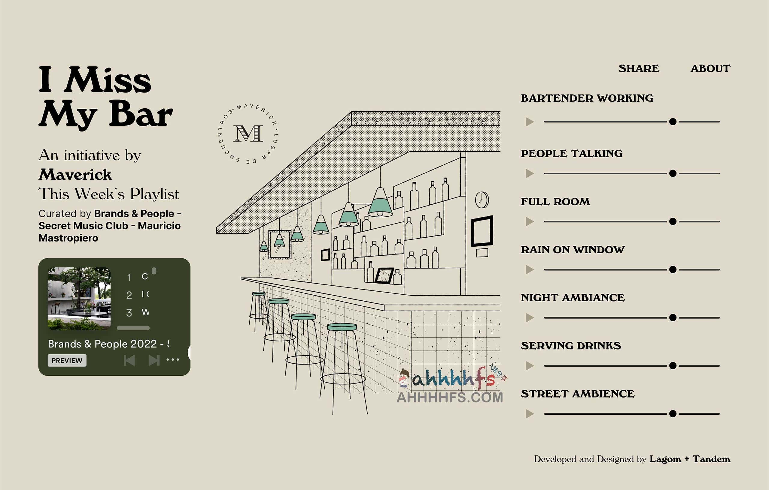 I Miss My Bar:沉浸式酒吧环境白噪音模拟器 I Miss My Bar:沉浸式酒吧环境白噪音模拟器