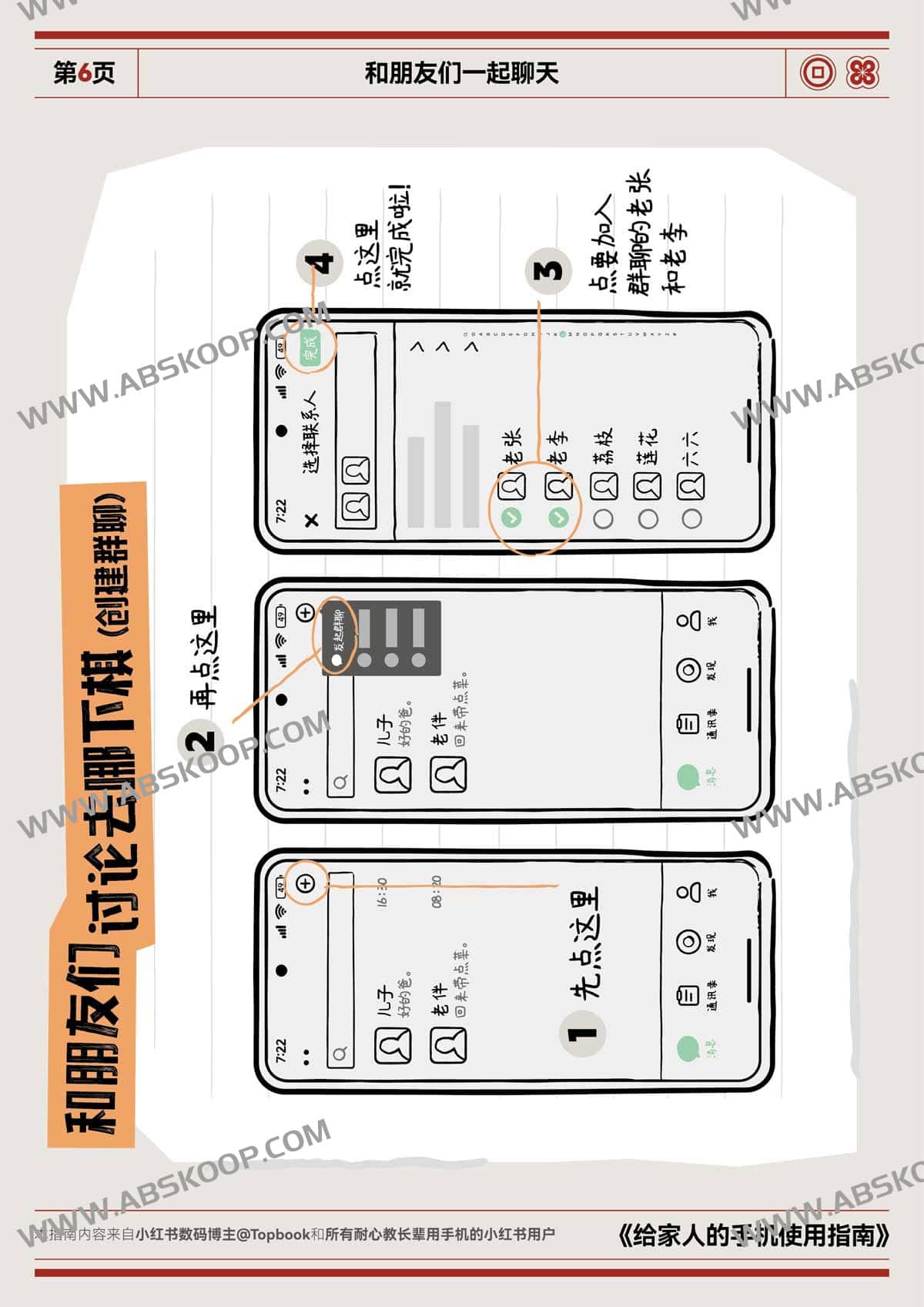 长辈手机操作手册：A4 彩印翻页版设计指南