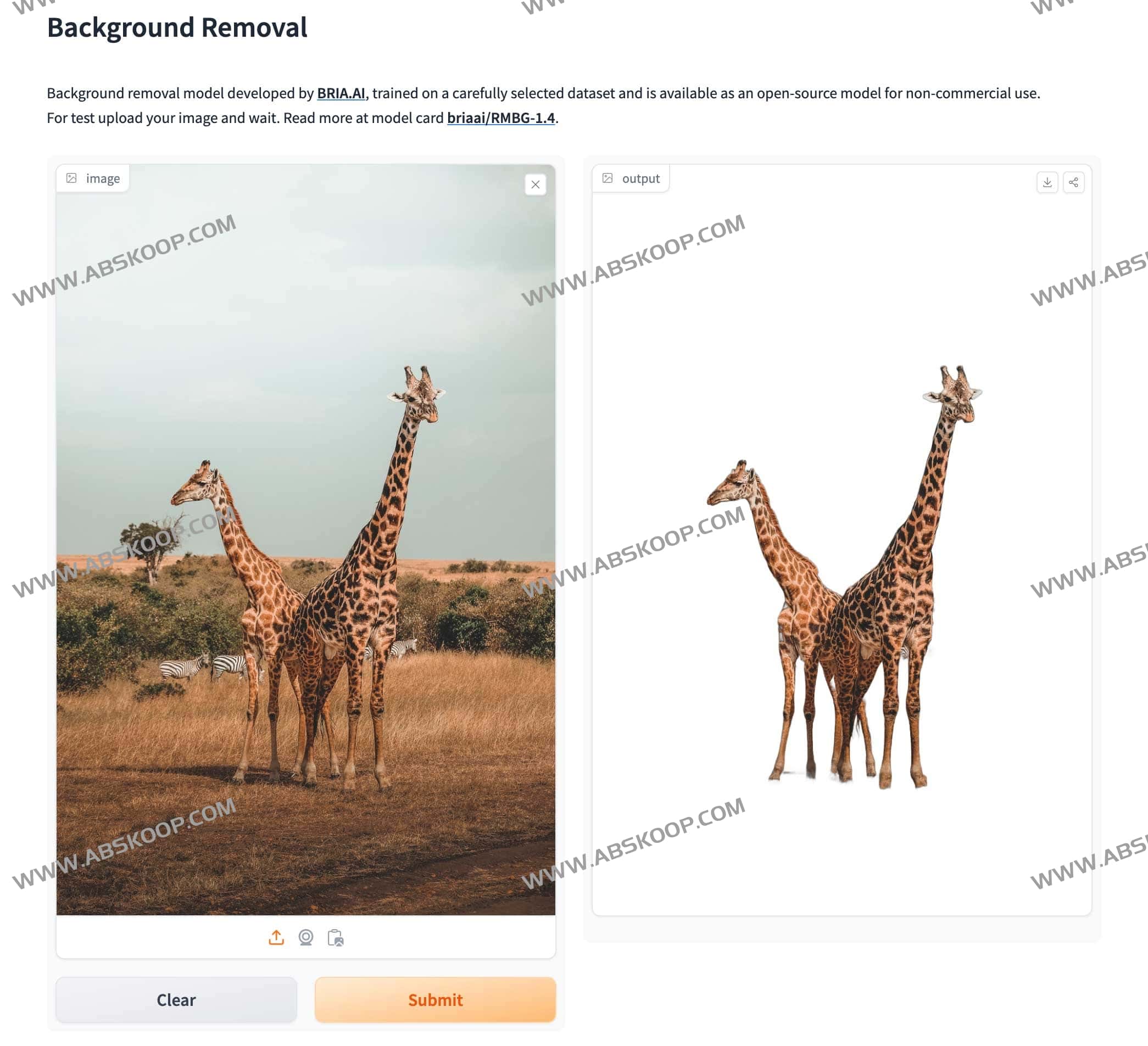 BRIA Background Removal v1.4 开源照片背景去除模型部署与使用指南 BRIA Background Removal v1.4 开源照片背景去除模型部署与使用指南