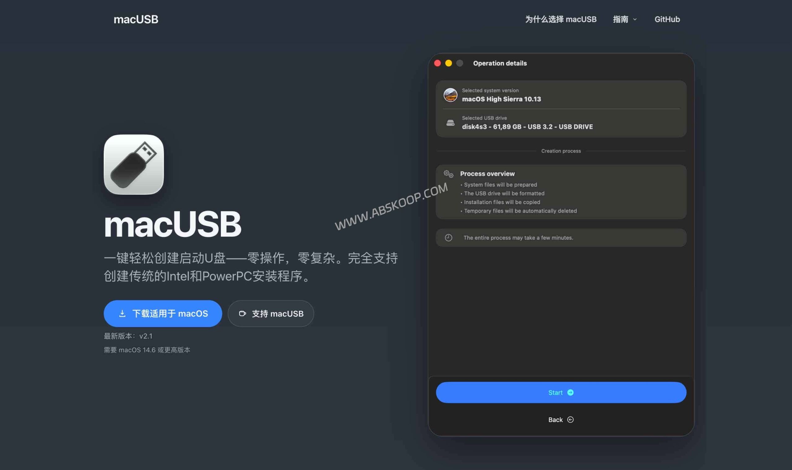 macUSB：简化新 Mac 启动盘制作流程，支持高效构建旧版 macOS 安装介质