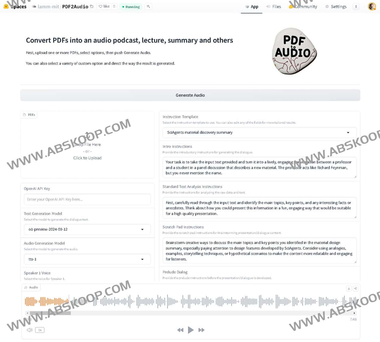 PDF to Audio Converter:将 PDF 文档转换为 AI 音频播客与讲座的实用指南 PDF to Audio Converter:将 PDF 文档转换为 AI 音频播客与讲座的实用指南