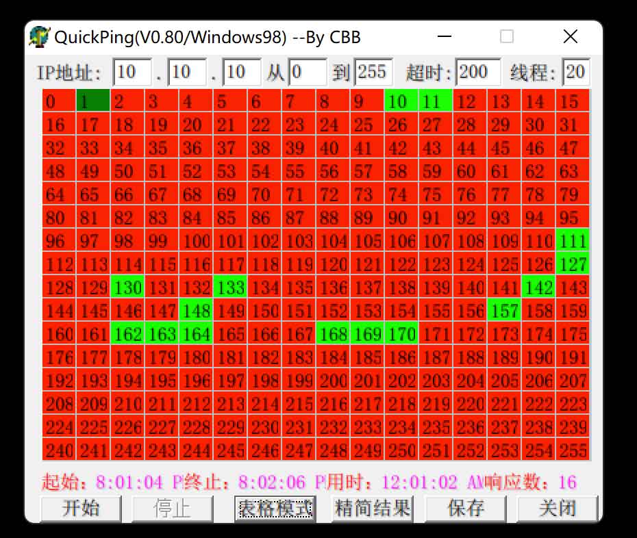 QuickPing V0.8:高效轻量化网络连通性扫描工具(绿色免安装版) QuickPing V0.8:高效轻量化网络连通性扫描工具(绿色免安装版)