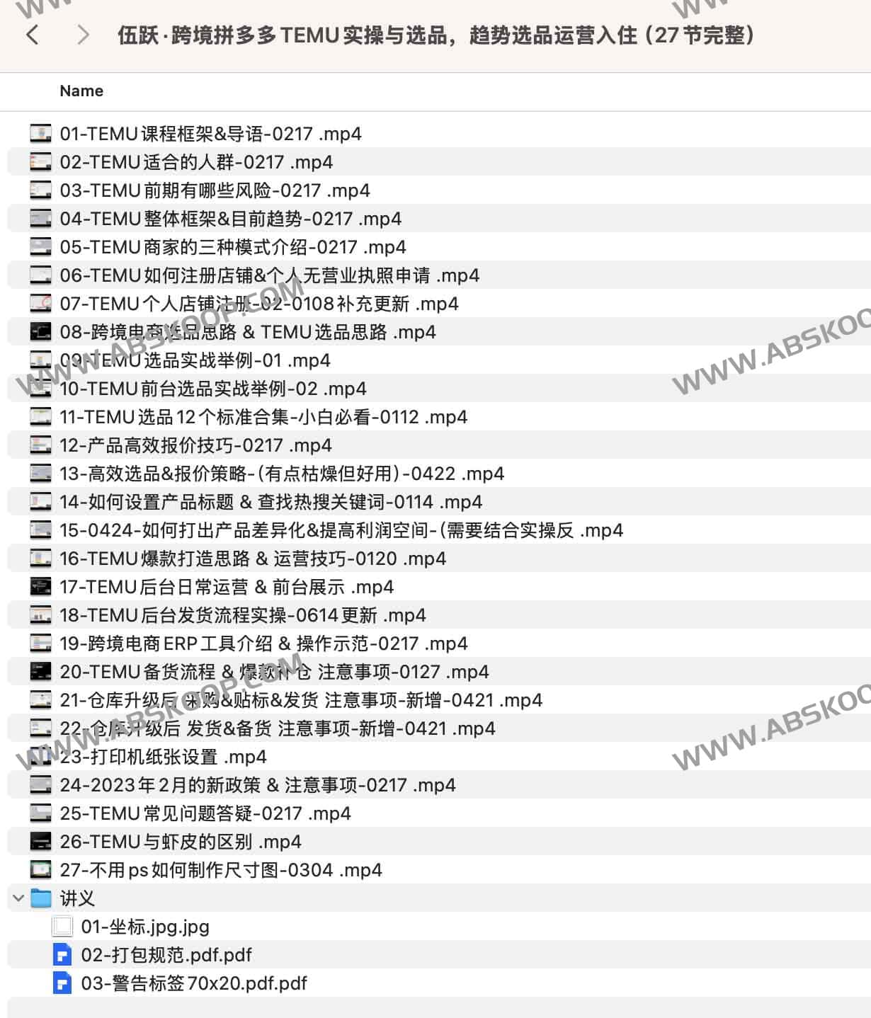 TEMU 跨境电商实操指南：从趋势选品到店铺运营的全流程解析（27 讲）