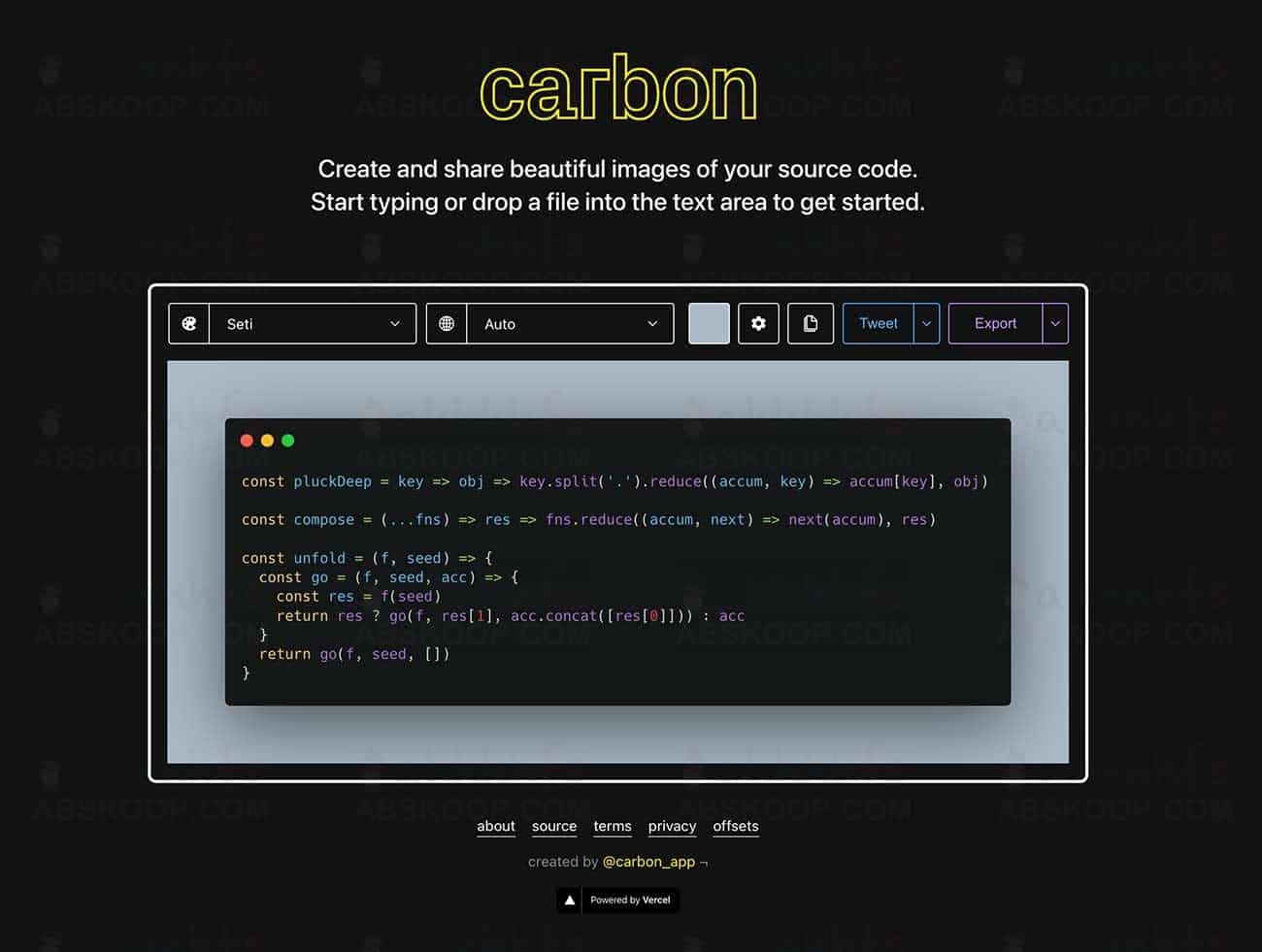 使用 Carbon 将代码片段转换为高质分享图片的具体步骤