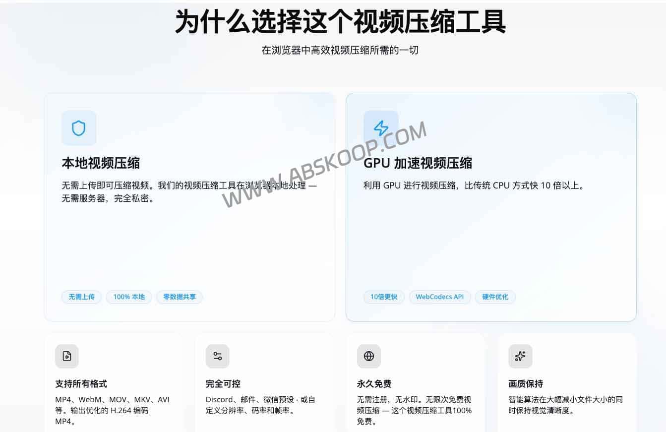 担心视频上传到云端泄露隐私？试试 VideoCompressors，在浏览器本地完成视频压缩