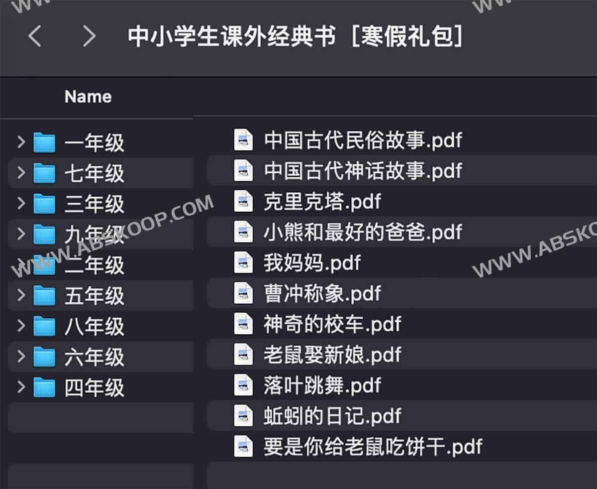 中小学生寒假经典书单：电子资源下载及分年级阅读指南