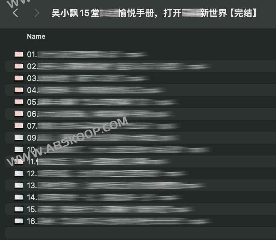 吴小飘《G 点愉悦手册》全集：15 课深度解析高潮触发与感官开发