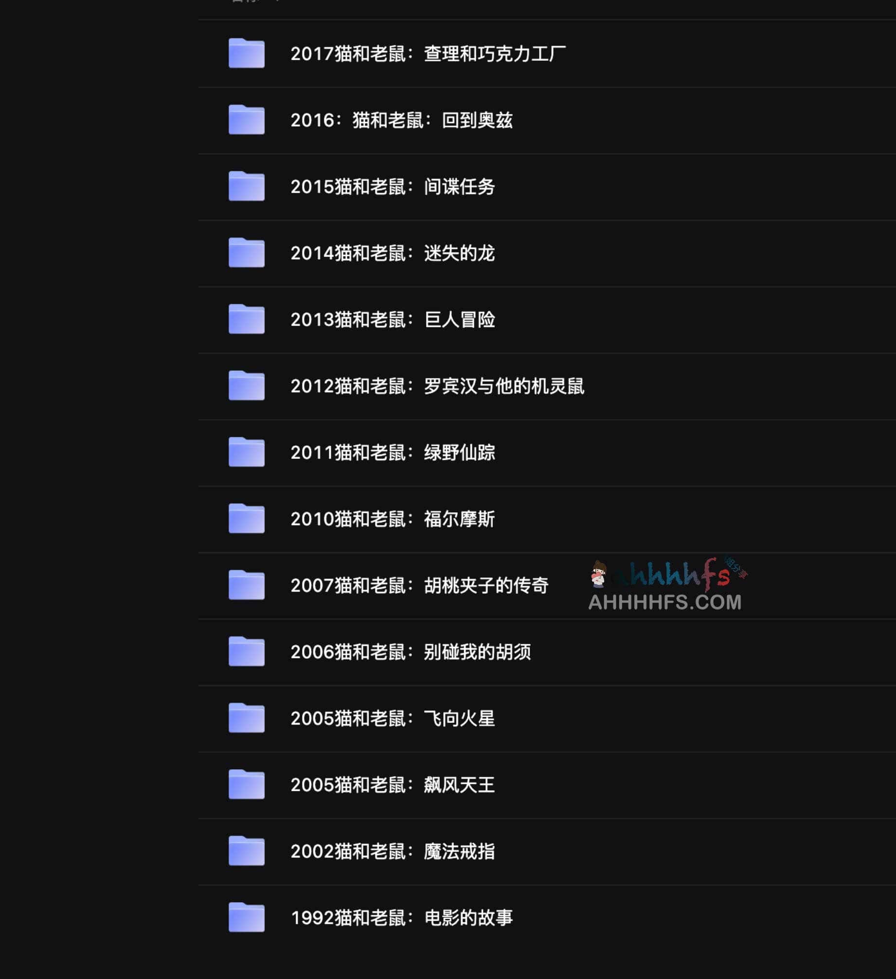 经典动画《猫和老鼠》全系列电影资源汇总