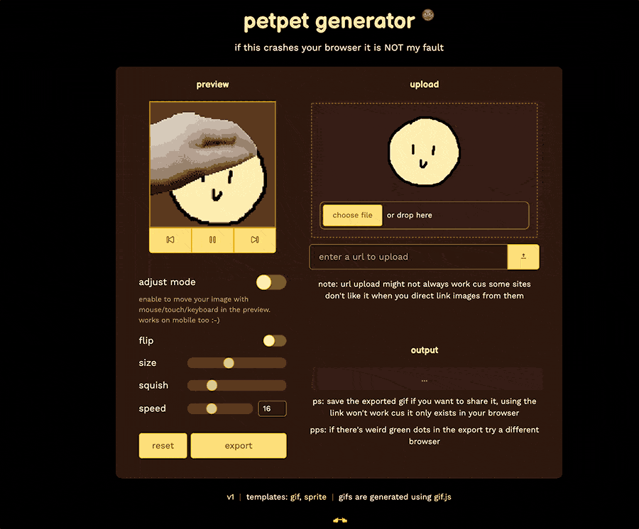 如何使用 PetPet Generator 制作自定义摸头 GIF 动图