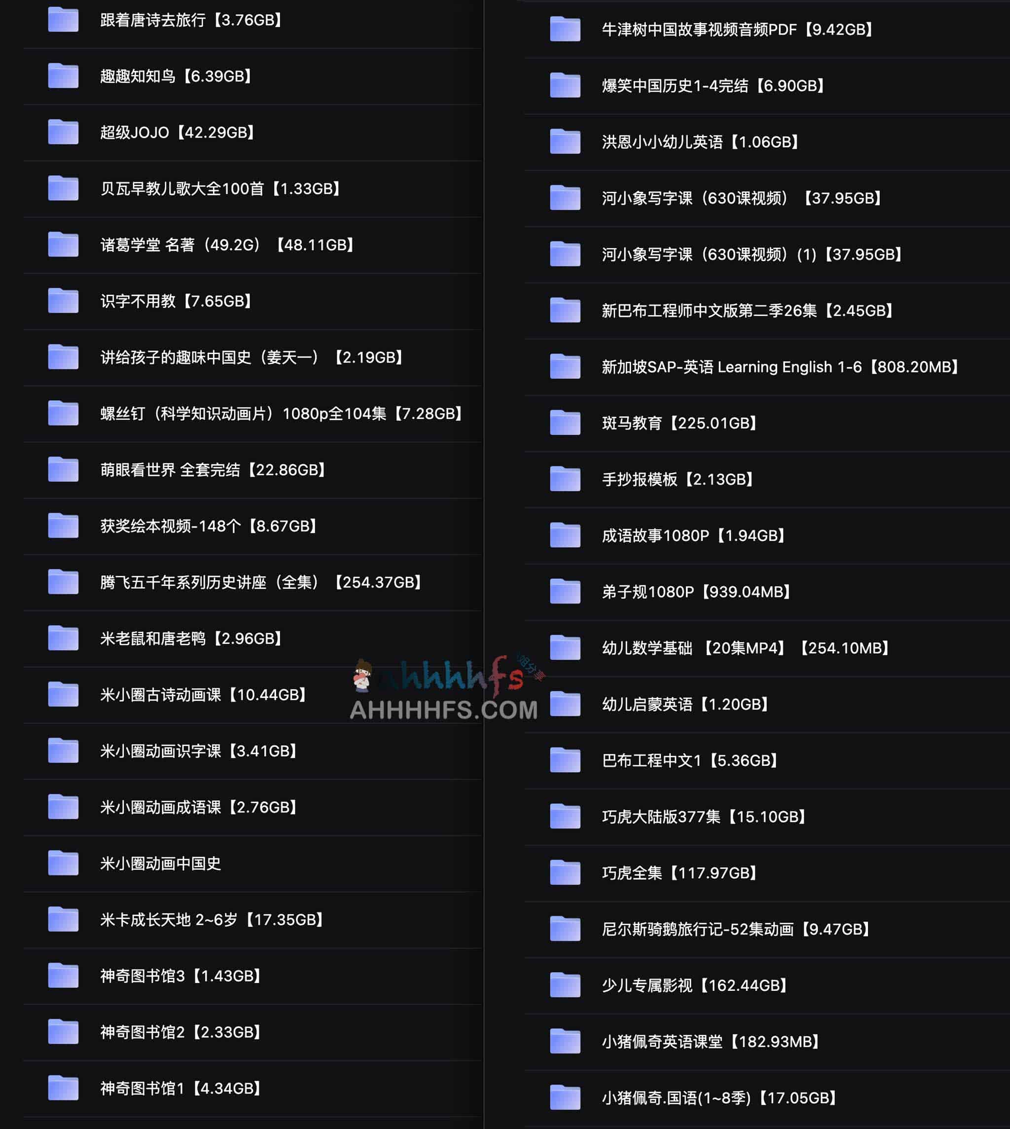2.7TB 儿童启蒙教育资源库：全维度学习资料汇总