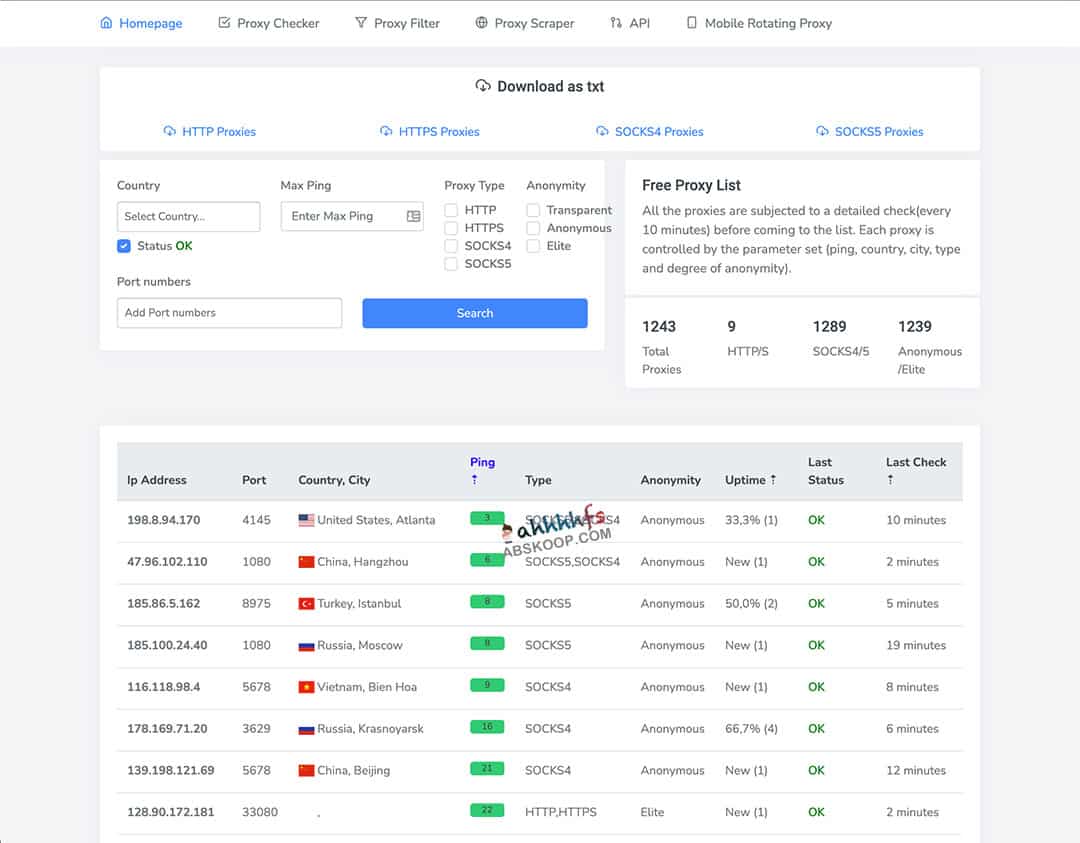 ProxyScan 免费代理服务器列表:实时获取方式与环境适用指南 ProxyScan 免费代理服务器列表:实时获取方式与环境适用指南