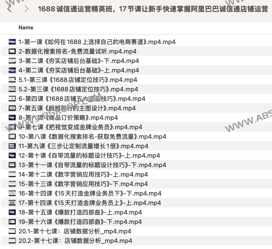 1688 诚信通全流程实操指南:通过 17 课时体系化构建从开店到高效运营的增长路径 1688 诚信通全流程实操指南:通过 17 课时体系化构建从开店到高效运营的增长路径