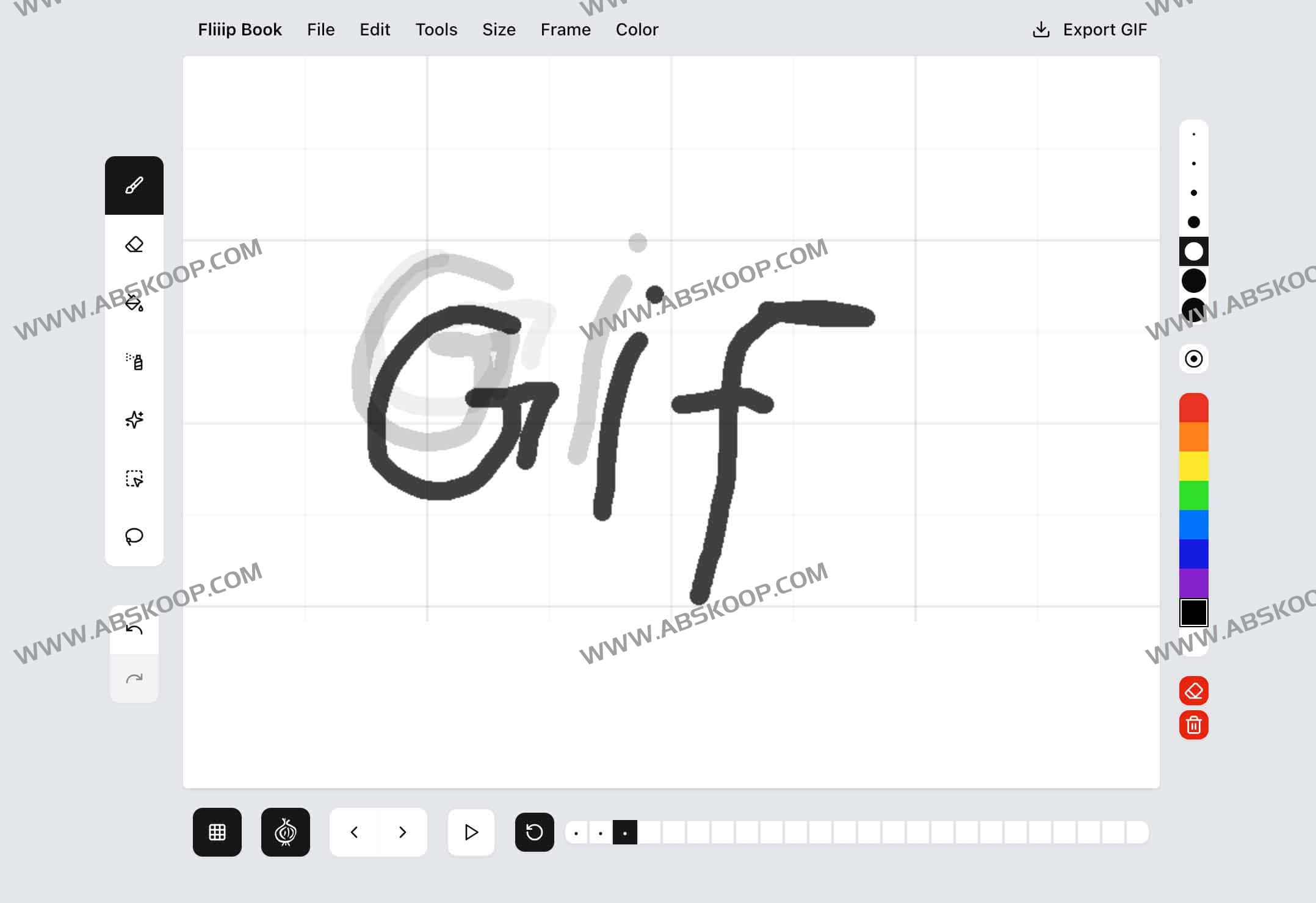 FliiipBook 使用指南：通过浏览器实现逐帧 GIF 动画创作