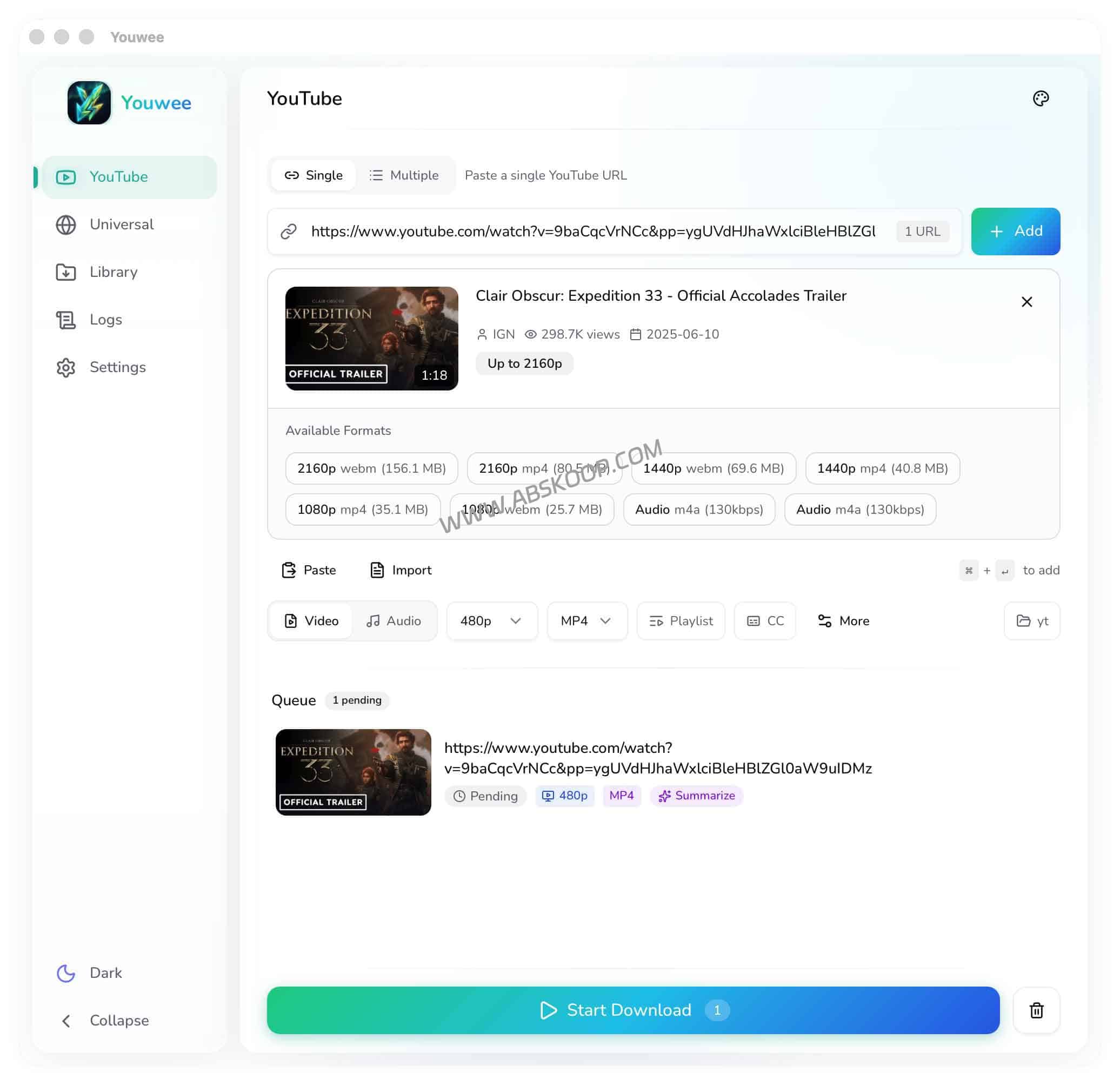 想找一款轻量且美观的 yt-dlp 客户端？带你上手基于 Tauri 构建的媒体归档工具 Youwee