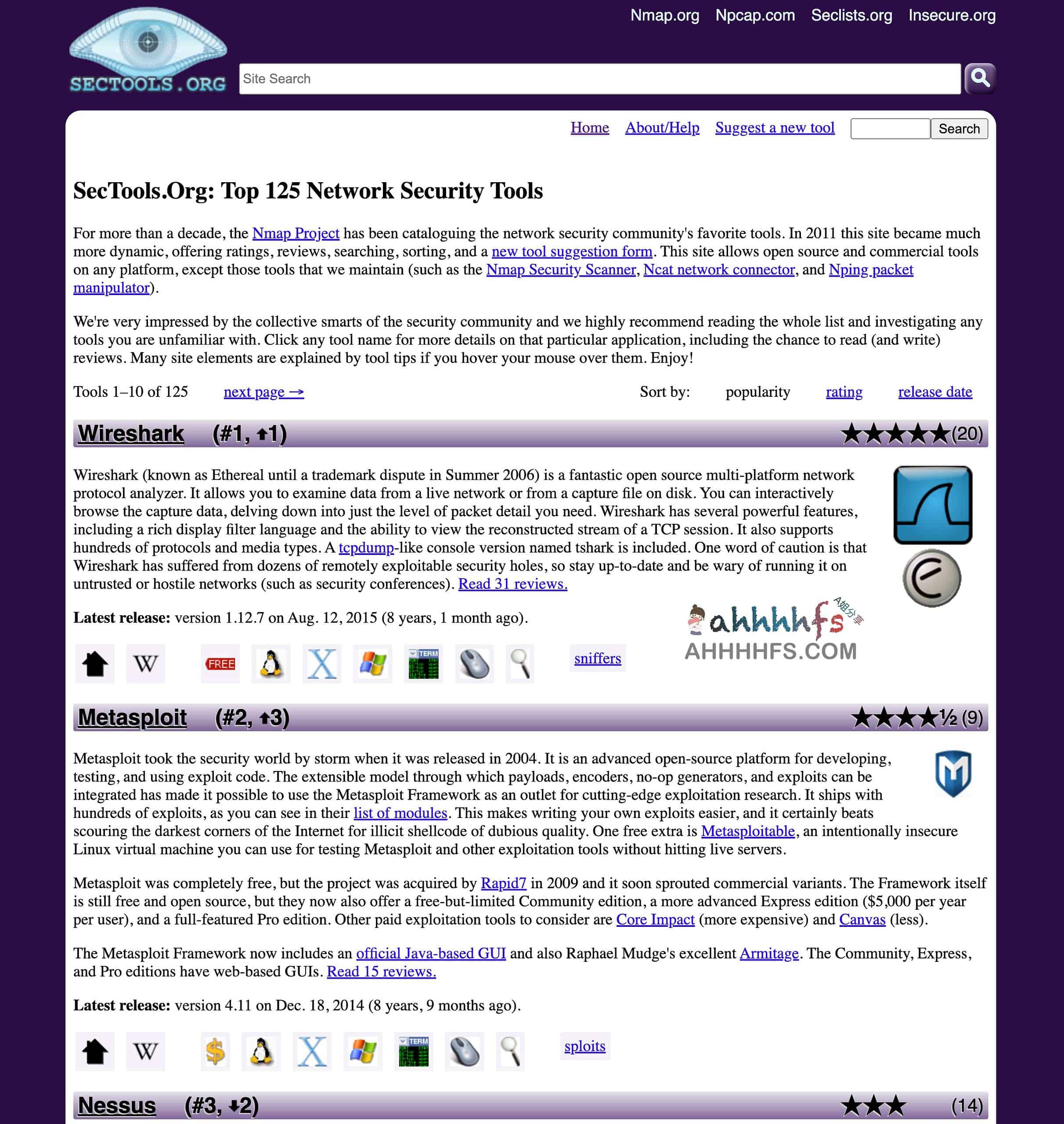 SecToolsOrg 整理的 125 款网络安全工具清单:分类索引与部署指南 SecToolsOrg 整理的 125 款网络安全工具清单:分类索引与部署指南
