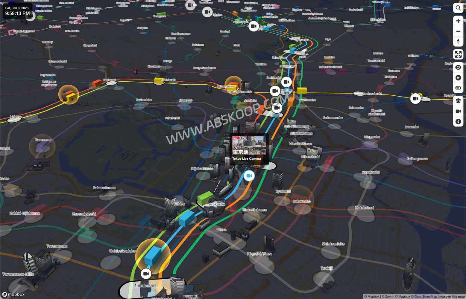 如何通过三维可视化实时呈现东京复杂的公共交通网络？解析 Mini Tokyo 3D 的实现方案