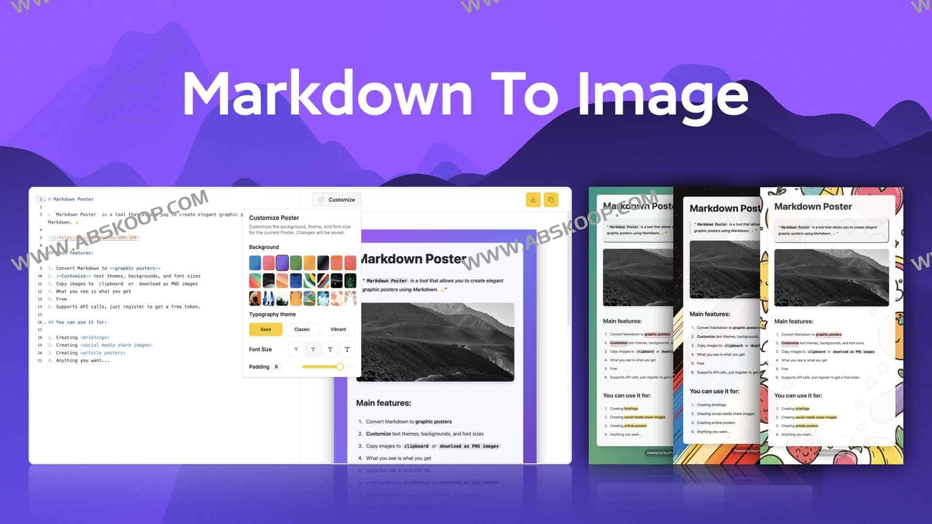 Markdown Poster：将 Markdown 文档高效转化为社交媒体美图的免费工具