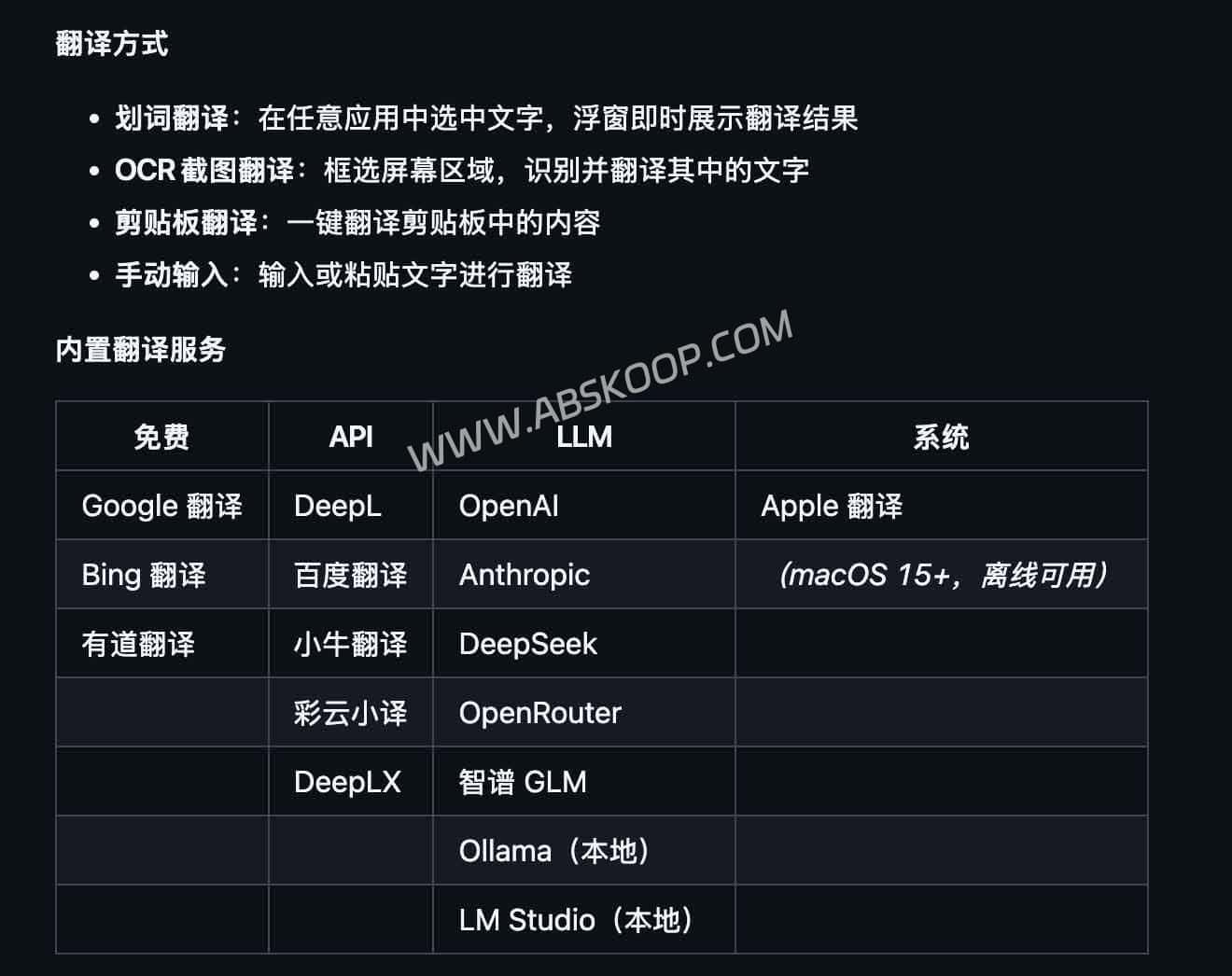 想在 macOS 上用 DeepSeek 或 Ollama 快速翻译划词内容？试试轻量级工具 MoePeek