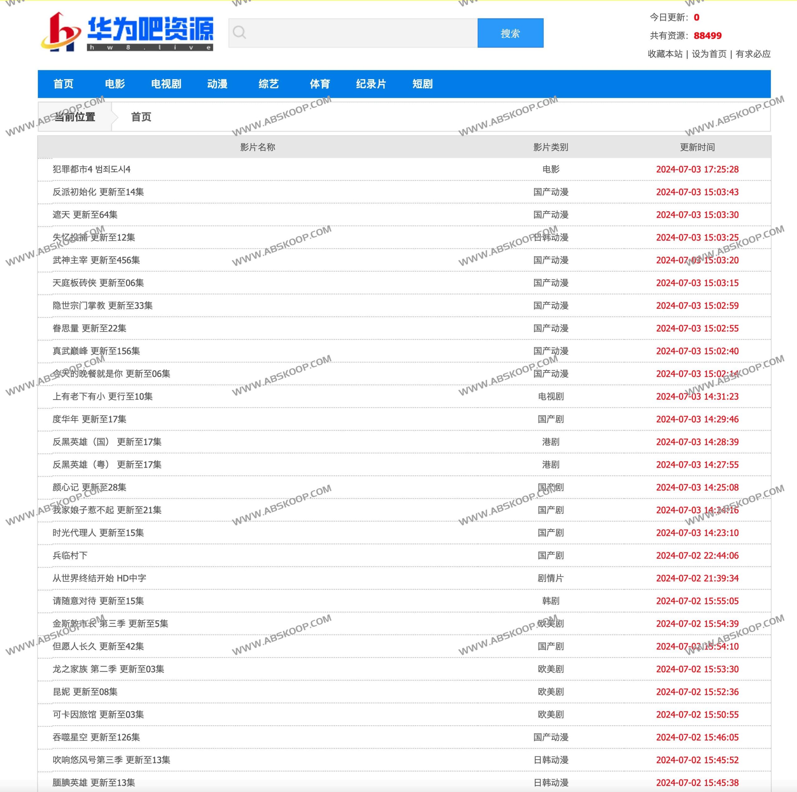 想搭建一个自动更新的影视资源站?试试华为吧采集接口 想搭建一个自动更新的影视资源站?试试华为吧采集接口