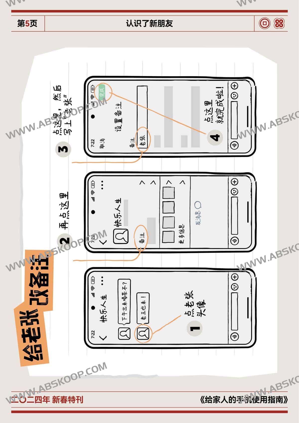 长辈手机操作手册：A4 彩印翻页版设计指南