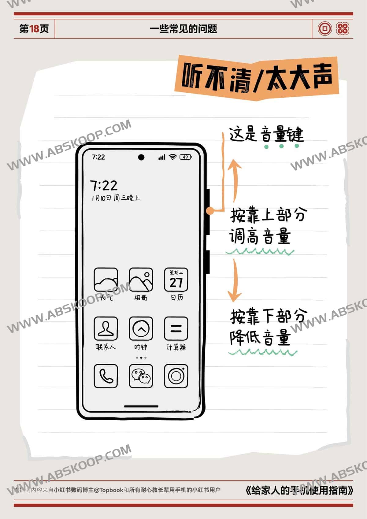 长辈手机操作手册：A4 彩印翻页版设计指南