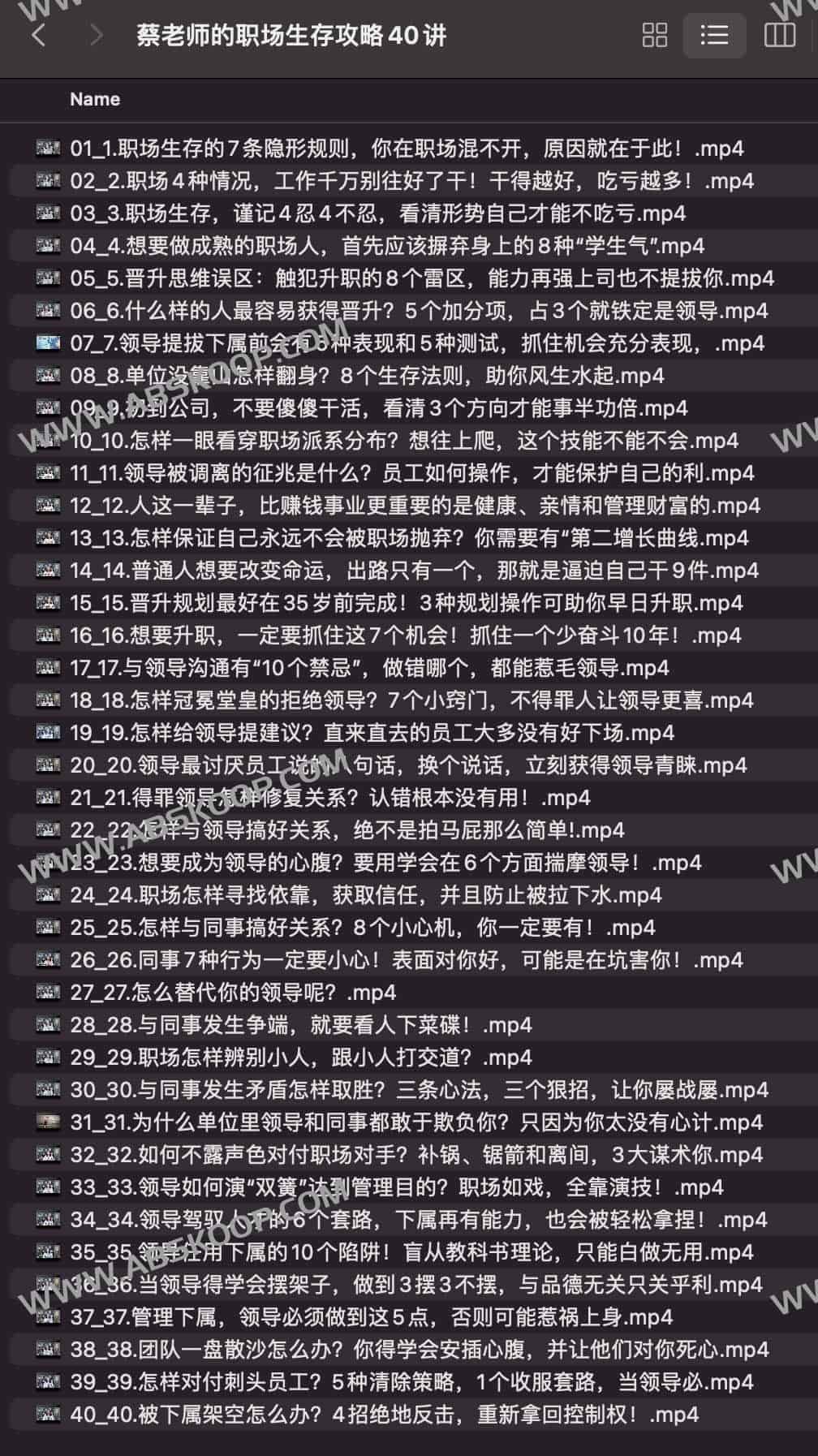 职场进阶指南：蔡老师的 40 个生存实战策略