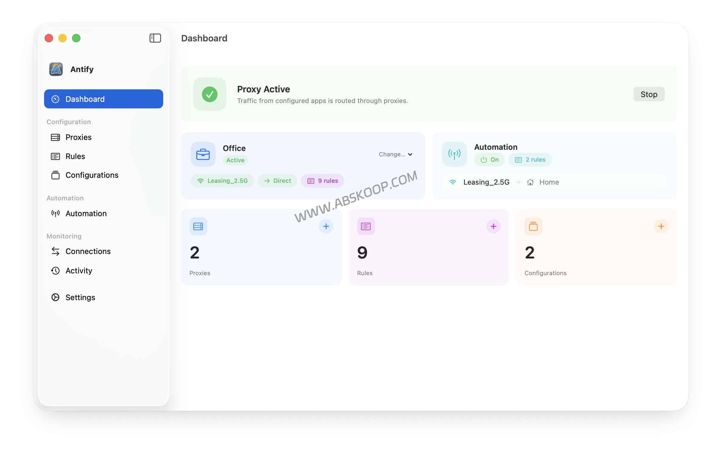 Antify macOS 应用代理指南：实现 App 级分流与本地网络控制的 Proxifier 替代方案