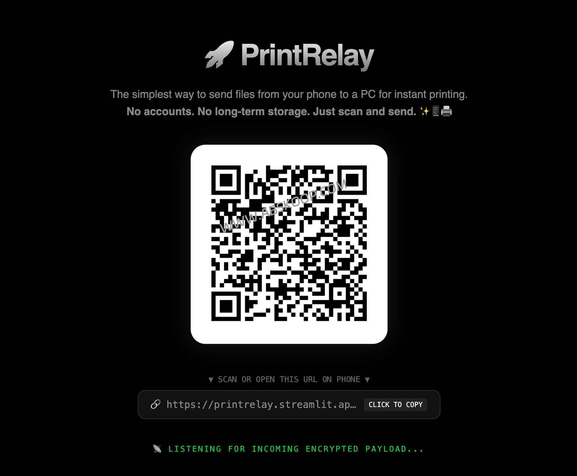 PrintRelay 使用指南：无需登录、扫码即传的公用电脑临时文件传输方案