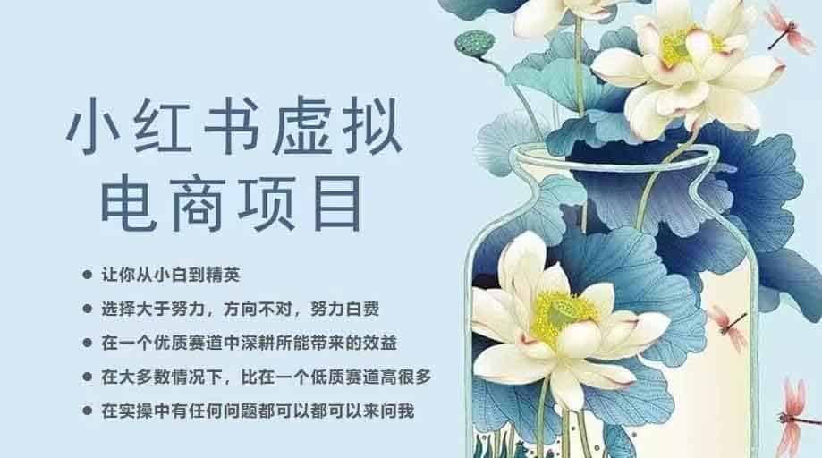 小红书虚拟产品电商实操指南:20 节全流程课程(含从起号到变现步骤) 小红书虚拟产品电商实操指南:20 节全流程课程(含从起号到变现步骤)