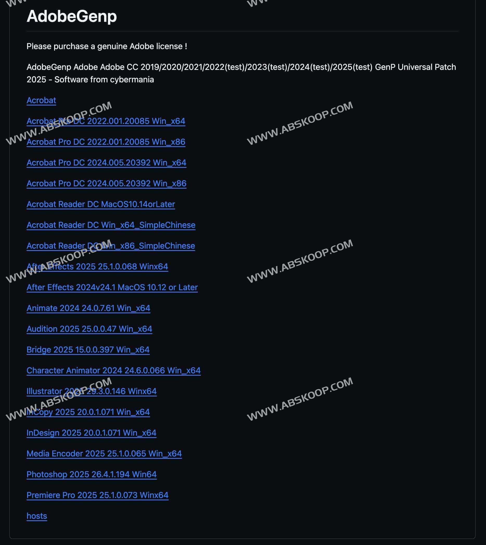 AdobeGenp 激活指南:通过通用补丁实现 Adobe 全系列软件解锁及功能验证 AdobeGenp 激活指南:通过通用补丁实现 Adobe 全系列软件解锁及功能验证