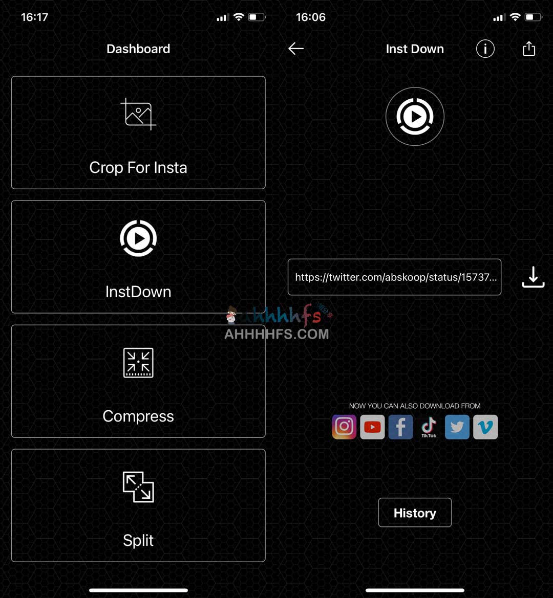 iOS 全平台视频下载工具 instdown：支持 YouTube、Instagram 及 Twitter 视频保存