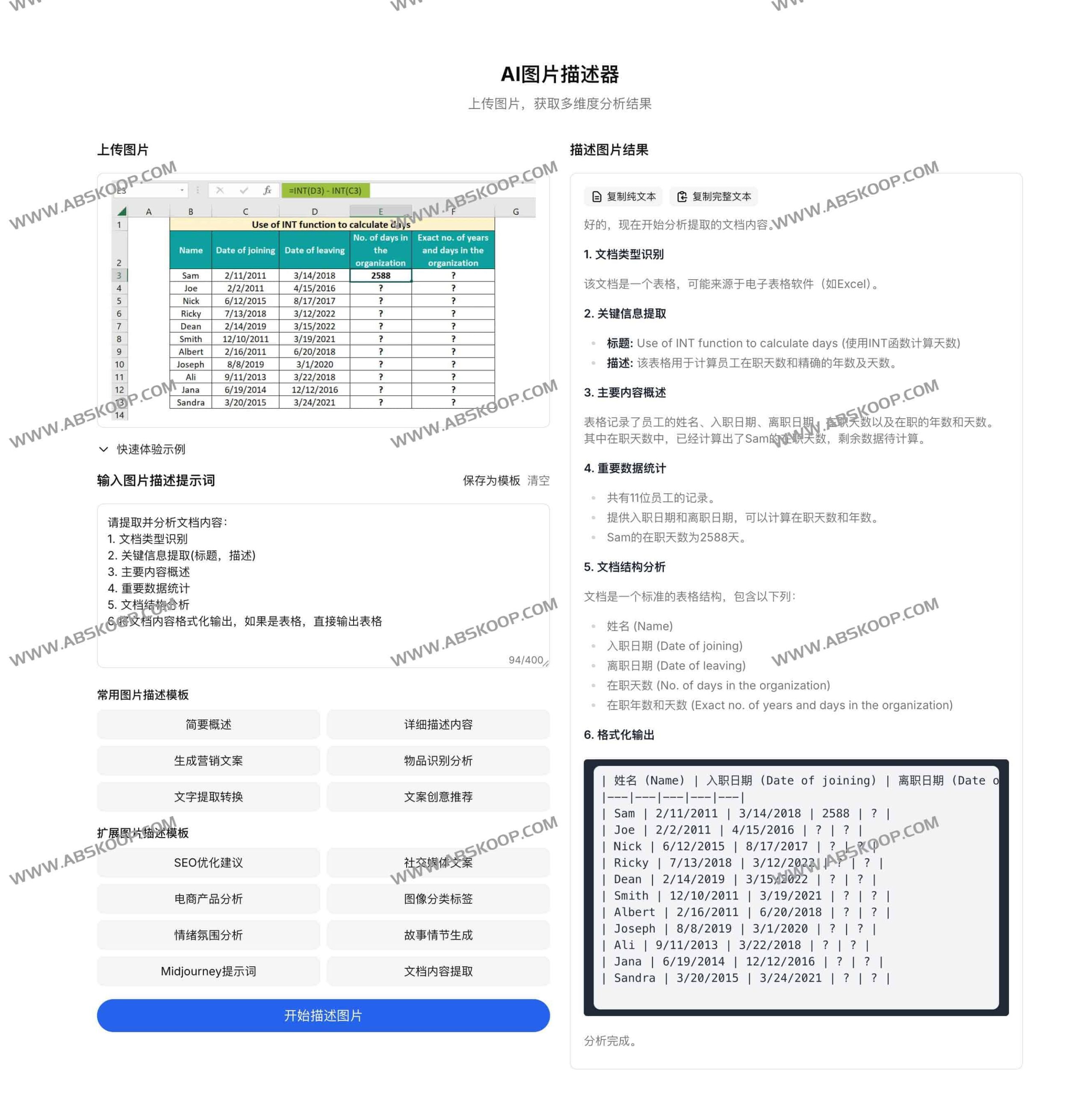 Image Describer X 评测：高效将图像转化为精准文本的免费 AI 工具