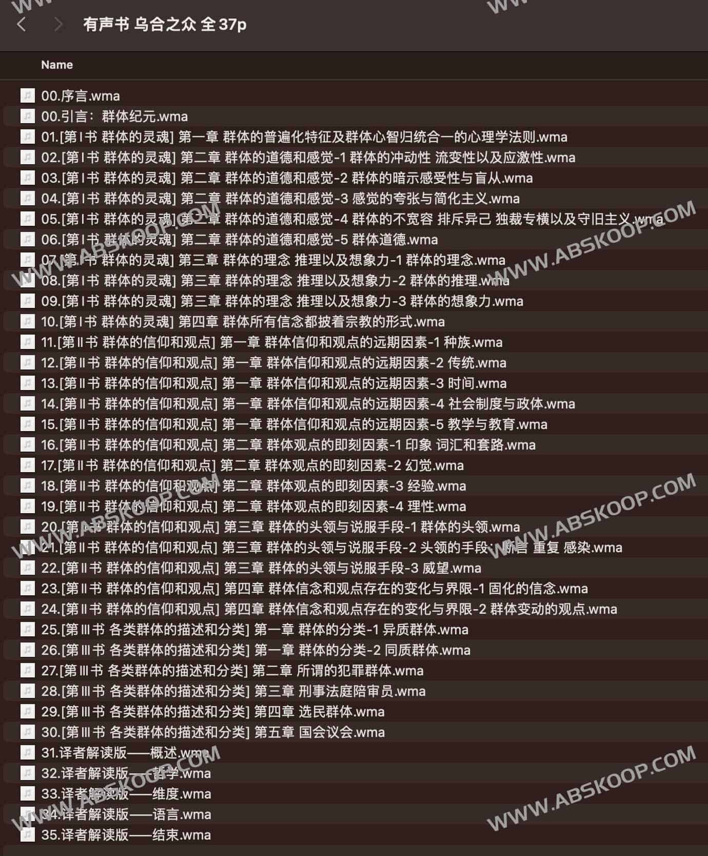 《乌合之众》有声书全集(37 页):资源获取与播放环境说明 《乌合之众》有声书全集(37 页):资源获取与播放环境说明