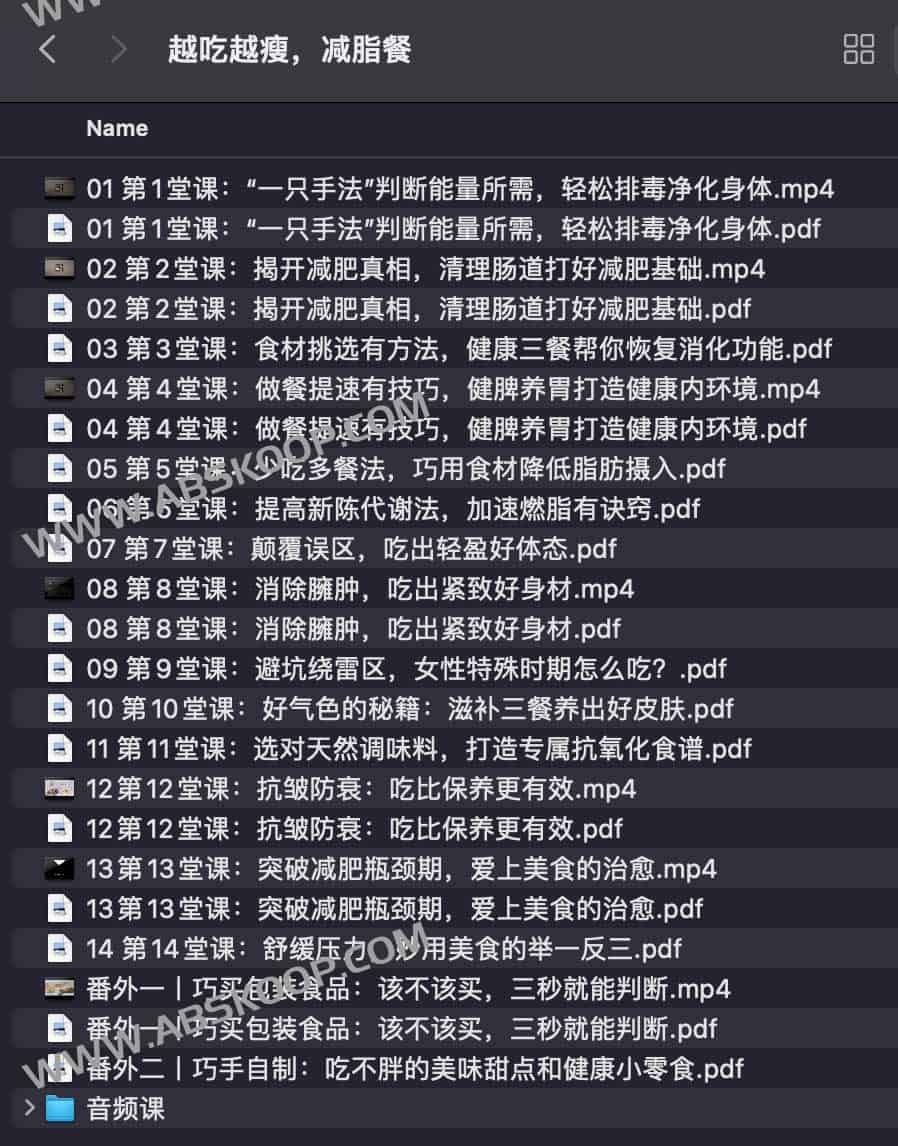 高效减脂饮食指南：科学餐单设计与营养实践课程