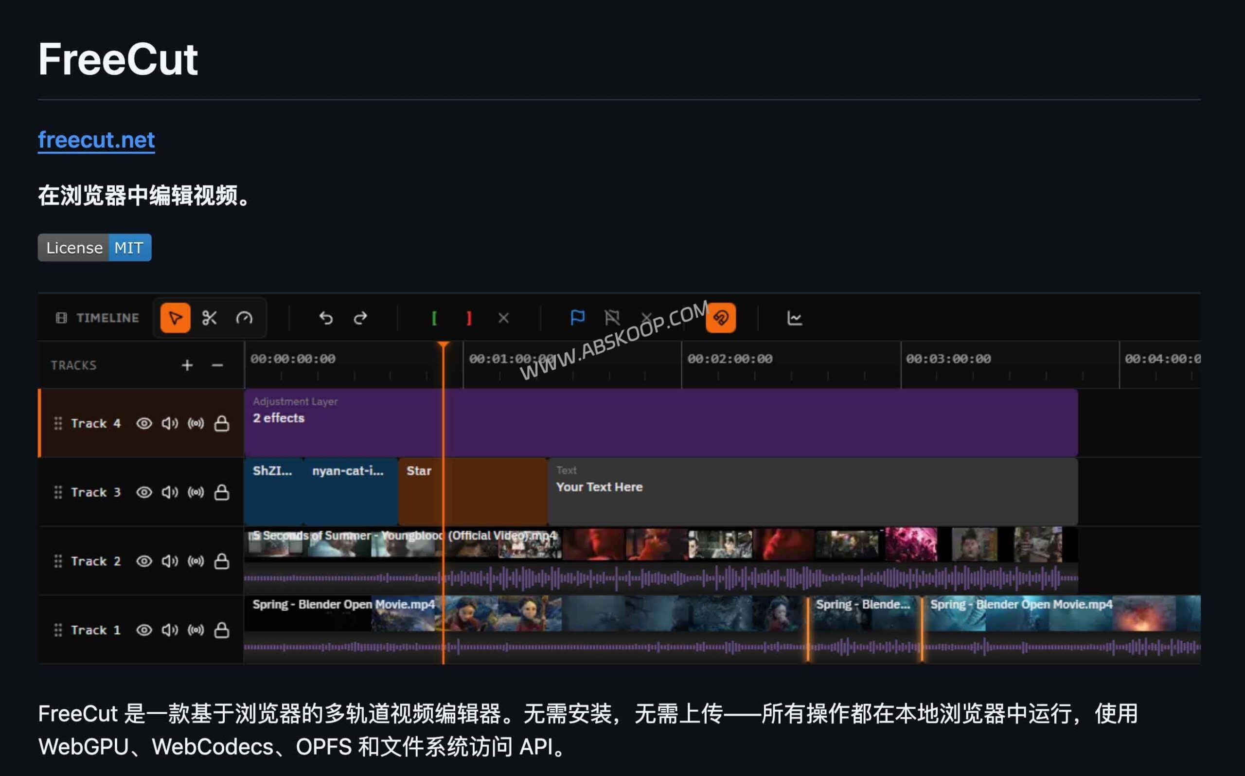想在浏览器里剪辑视频又担心素材上传慢或隐私泄露？试试 FreeCut 这款本地化开源编辑器