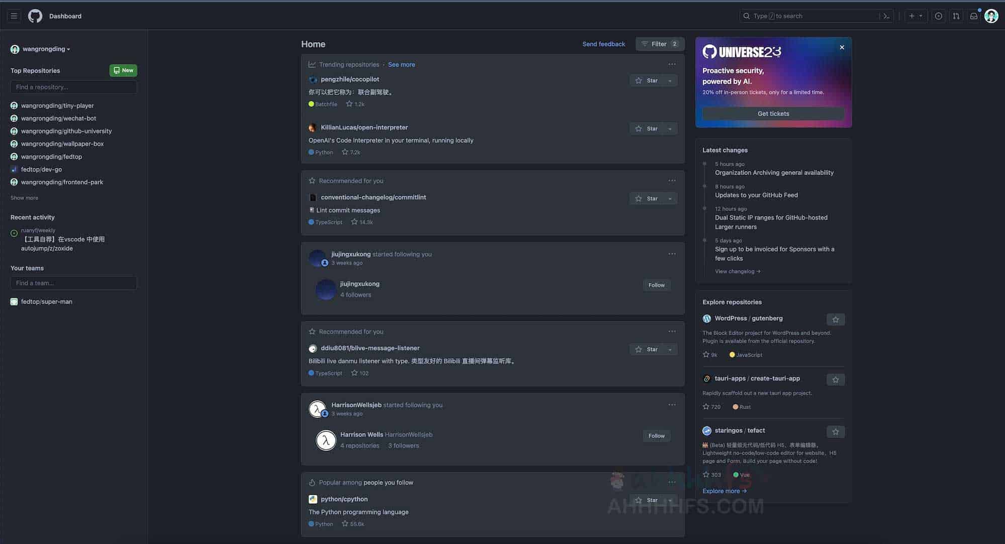 GitHub Old Feed:通过插件还原经典 Feed 界面,找回高效的动态浏览体验 GitHub Old Feed:通过插件还原经典 Feed 界面,找回高效的动态浏览体验